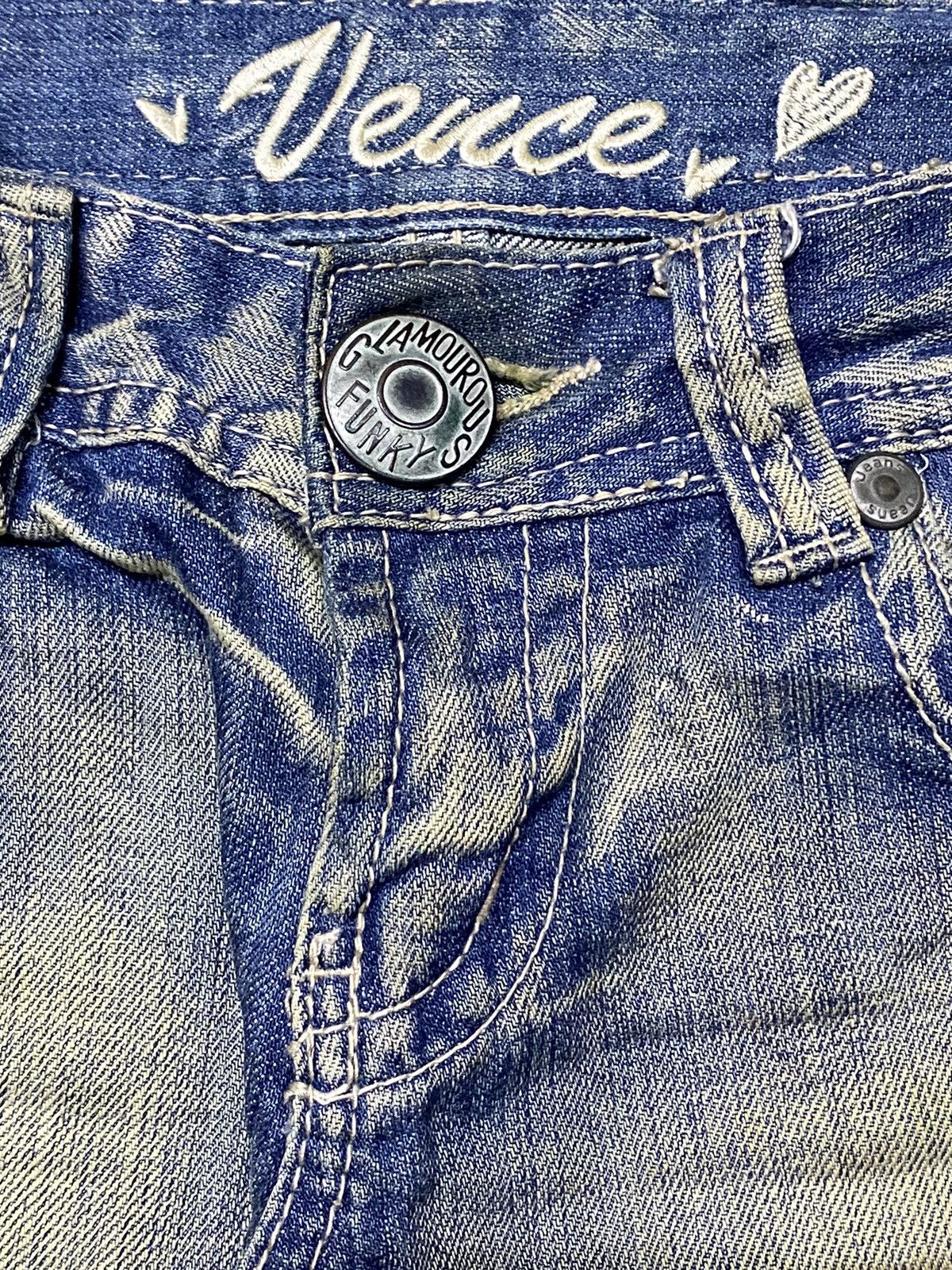 Hysteric Glamour Vintage Japanese Brands Blue Faded Wash Distressed Jeans Size US 29 - 9 Thumbnail
