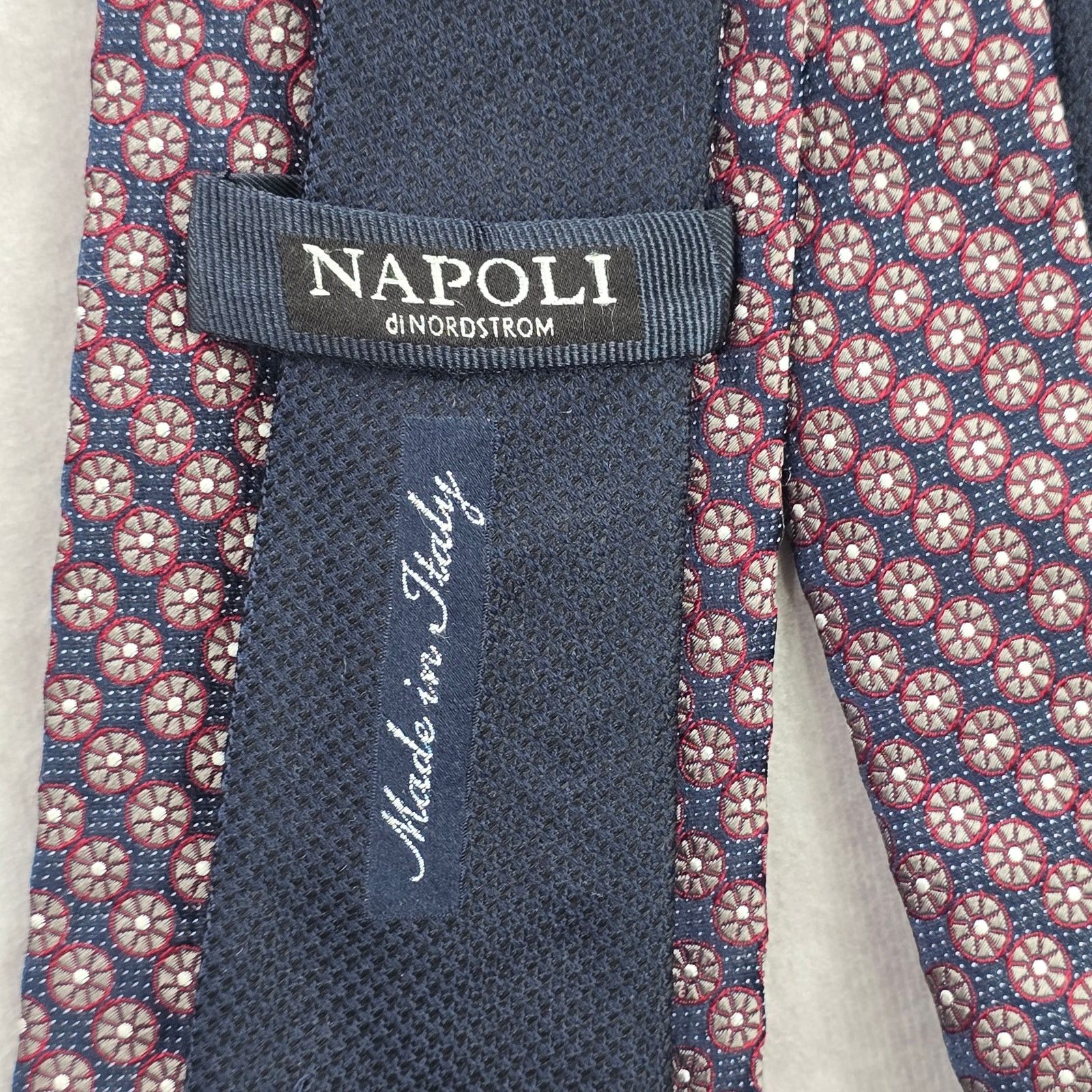 Other Napoli d'Nordstorm Blue Floral Paisley Silk Italy Neck Tie Size 30 - 4 Thumbnail
