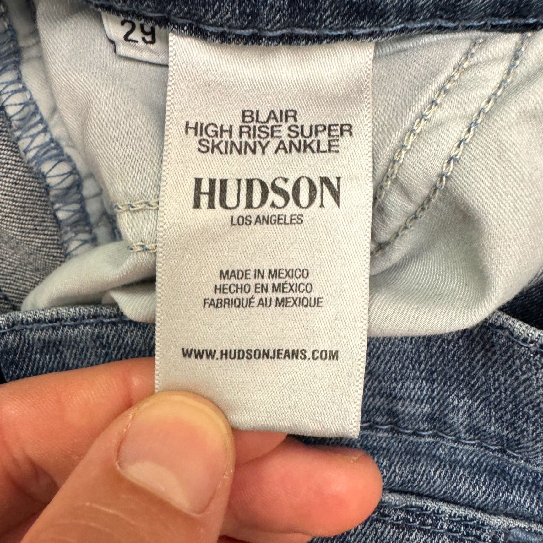 Hudson VINTAGE Hudson Women’s Skinny Jeans 30x27 High Rise Ankle Denim Medium Wash Streetwear 90s Size 29" - 7 Thumbnail