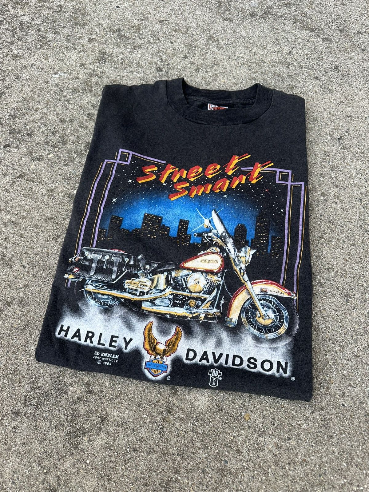 Harley Davidson Vintage 1989 Harley Davidson 3D Emblem Shirt XL Size US XL / EU 56 / 4 - 1 Thumbnail