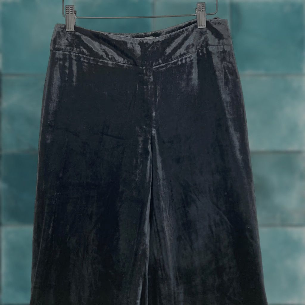 Talbots Talbots Velvet Velour Relaxed Pants Women 2P Petite Side Zip Mid Rise Casual Size 26" / US 2 / IT 38 - 1 Thumbnail