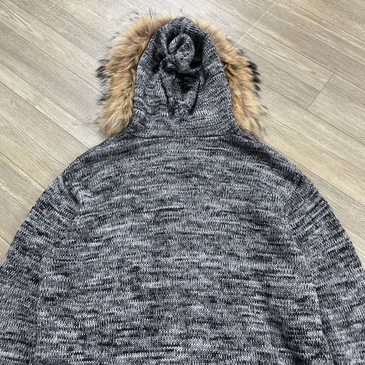 PPFM 2000s PPFM Knitted Full Zip Fur Hoodie Winter Lgb Style Size US L / EU 52-54 / 3 - 19 Thumbnail