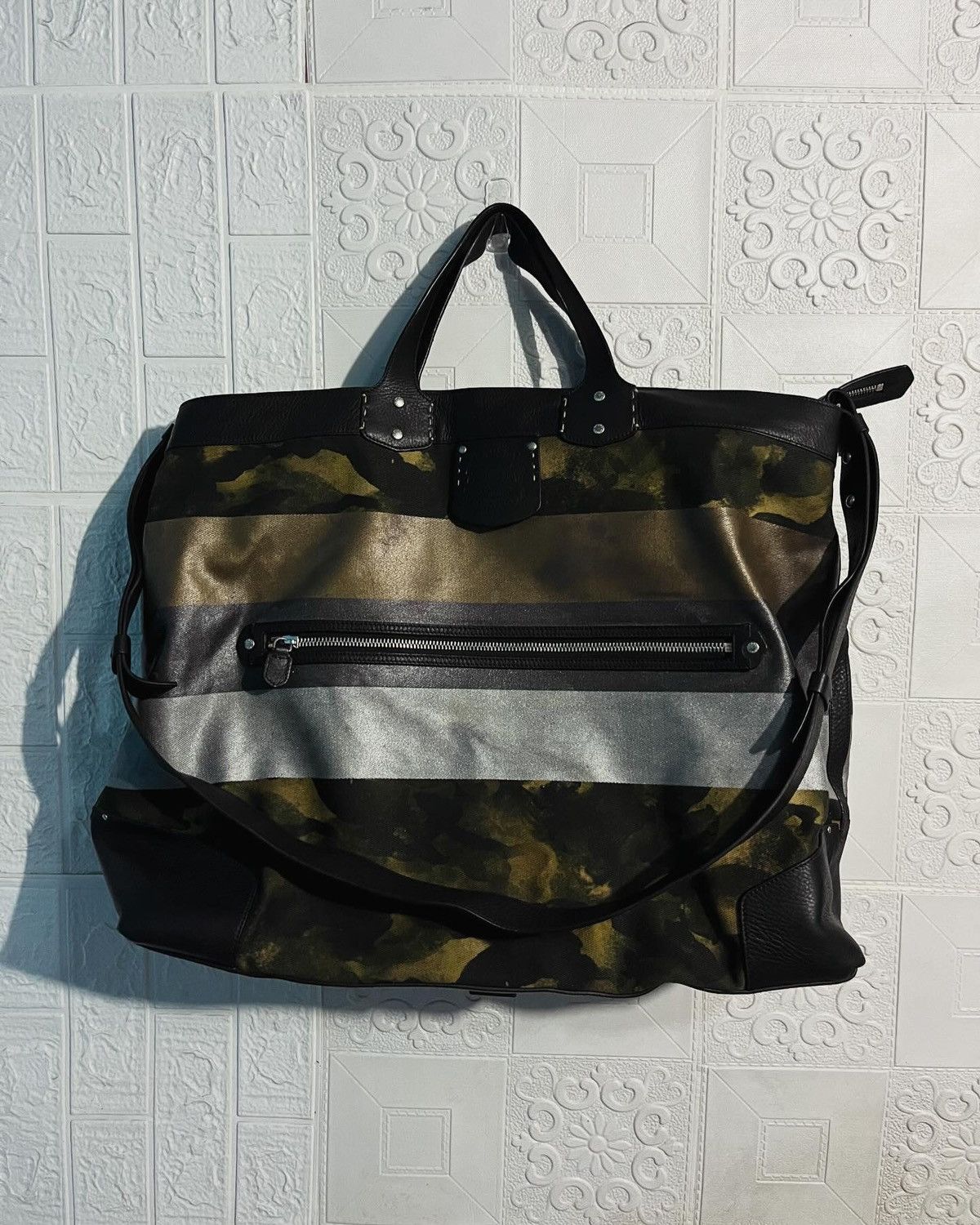 image of Ghurka Camo Stripe Luggage Bag, Men's