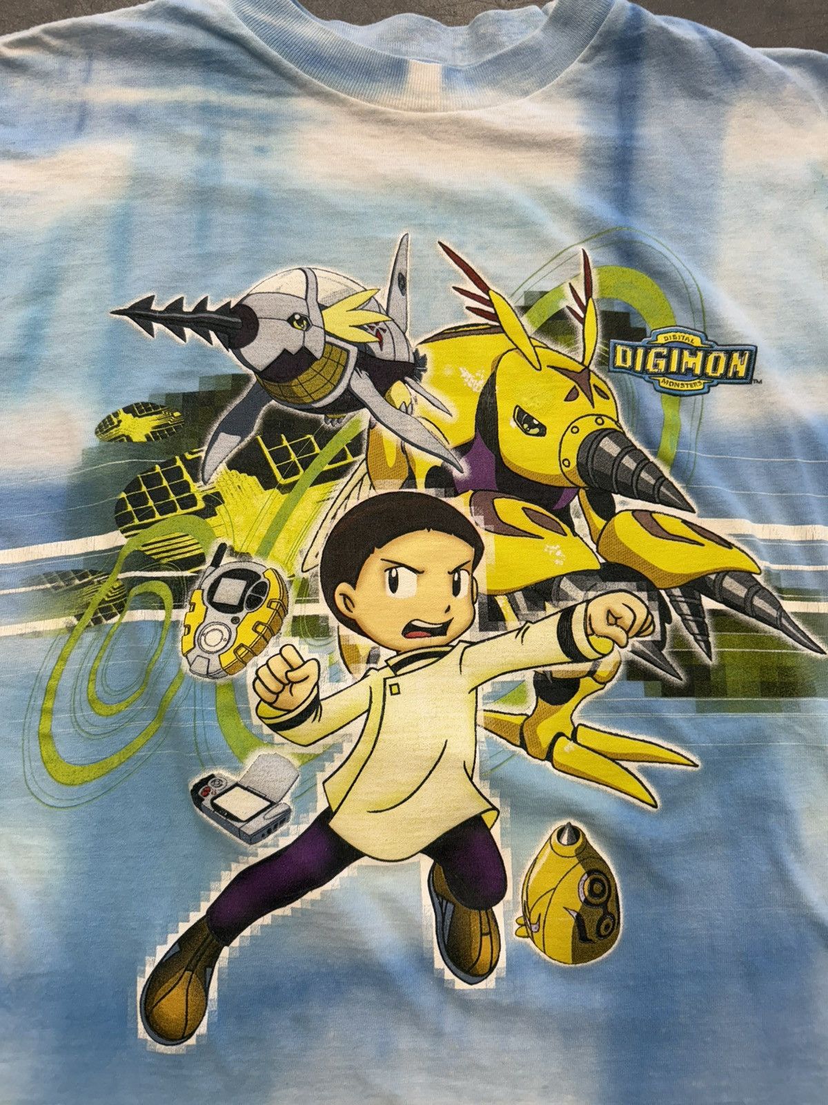 Vintage 2000 Vintage Digimon Digital Monsters 1st Gen Tie-Dye Tee Size US L / EU 52-54 / 3 - 3 Thumbnail