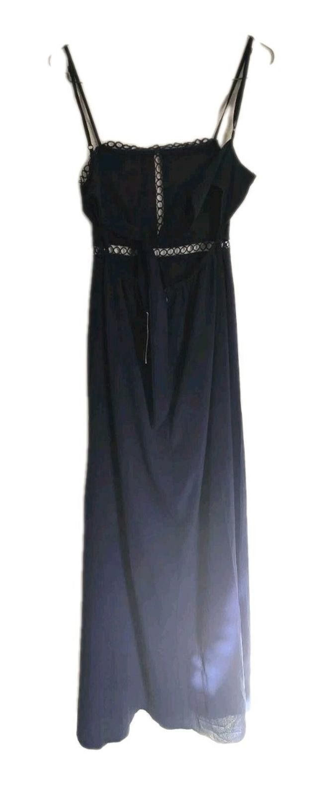 Fashion Nova Fashion Nova Malinda Maxi Dress Shorts Romper Navy Blue Spag Size 28" / US 6 / IT 42 - 2 Thumbnail