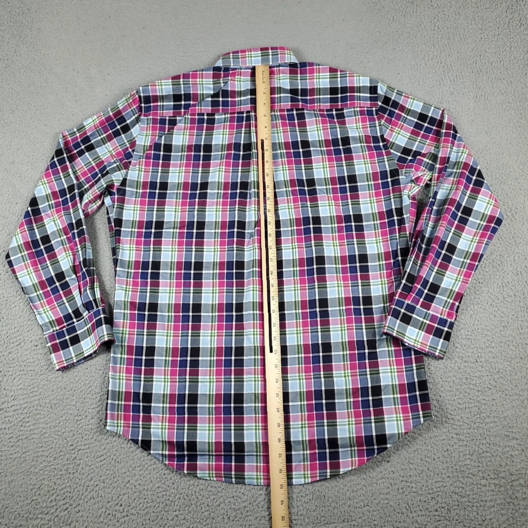 Peter Millar Peter Millar Shirt Mens L Blue Plaid Button-Up Long Sleeve Casual Business Formal Workwear Men Mens Size US L / EU 52-54 / 3 - 5 Thumbnail