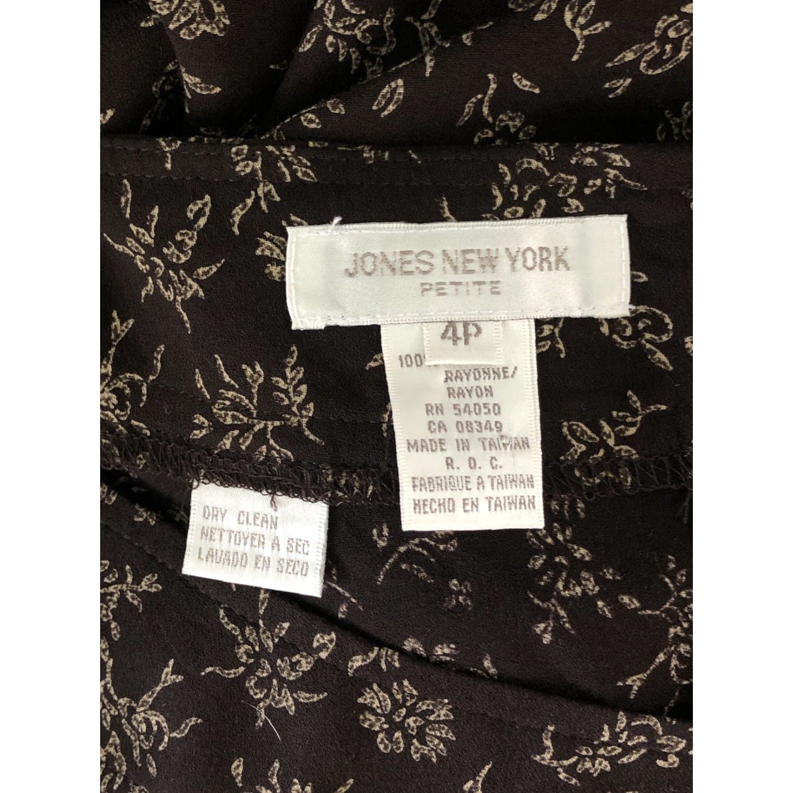 Jones New York VINTAGE Jones New York A-Line Midi Skirt 4P Brown Floral Bohemian Retro Workwear Womens Size 27" / US 4 / IT 40 - 3 Thumbnail