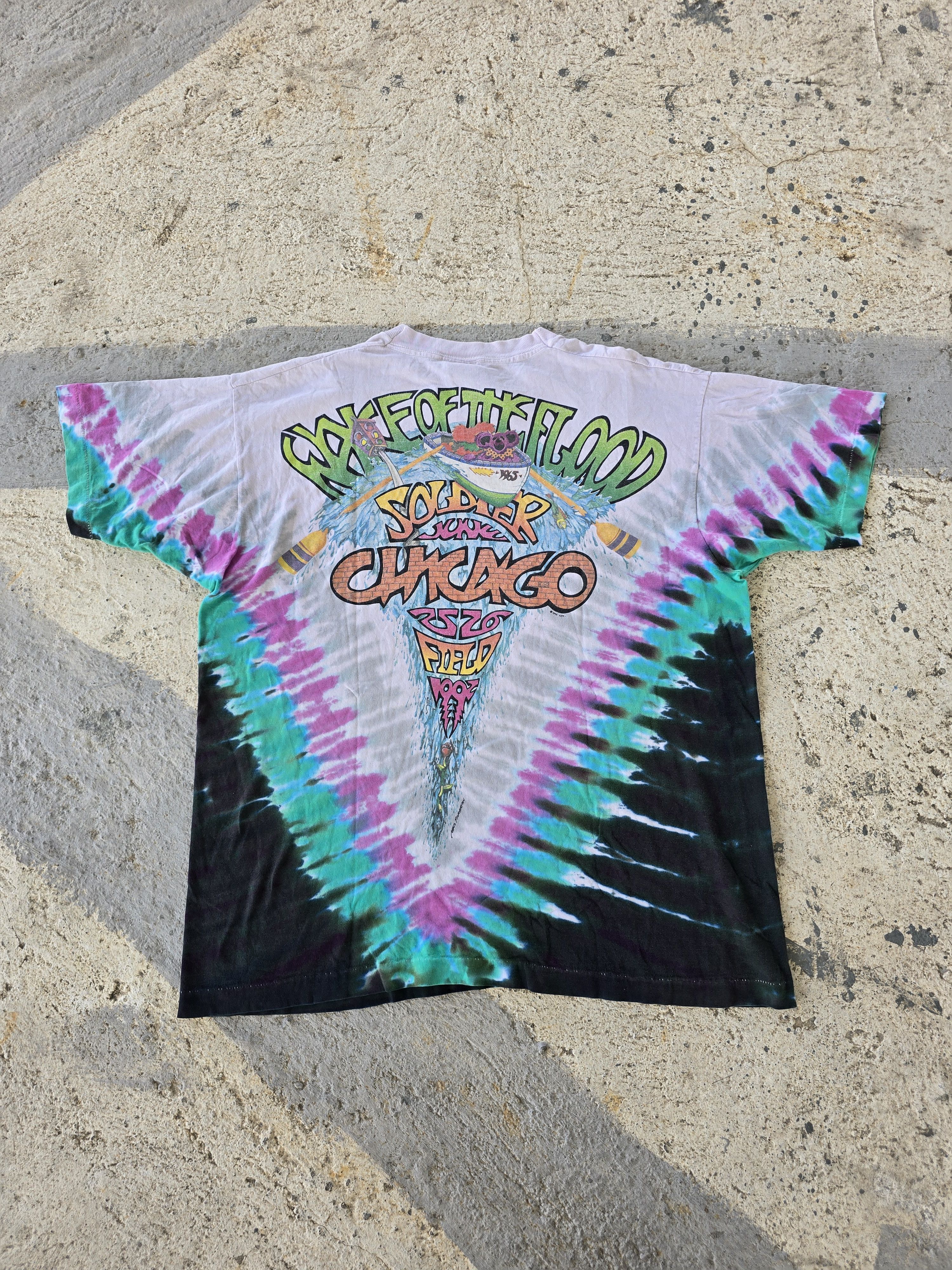 Grateful Dead Vintage 1992 Grateful Dead Chicago Soldier Field Tie Dye Tee Size US XL / EU 56 / 4 - 5 Thumbnail