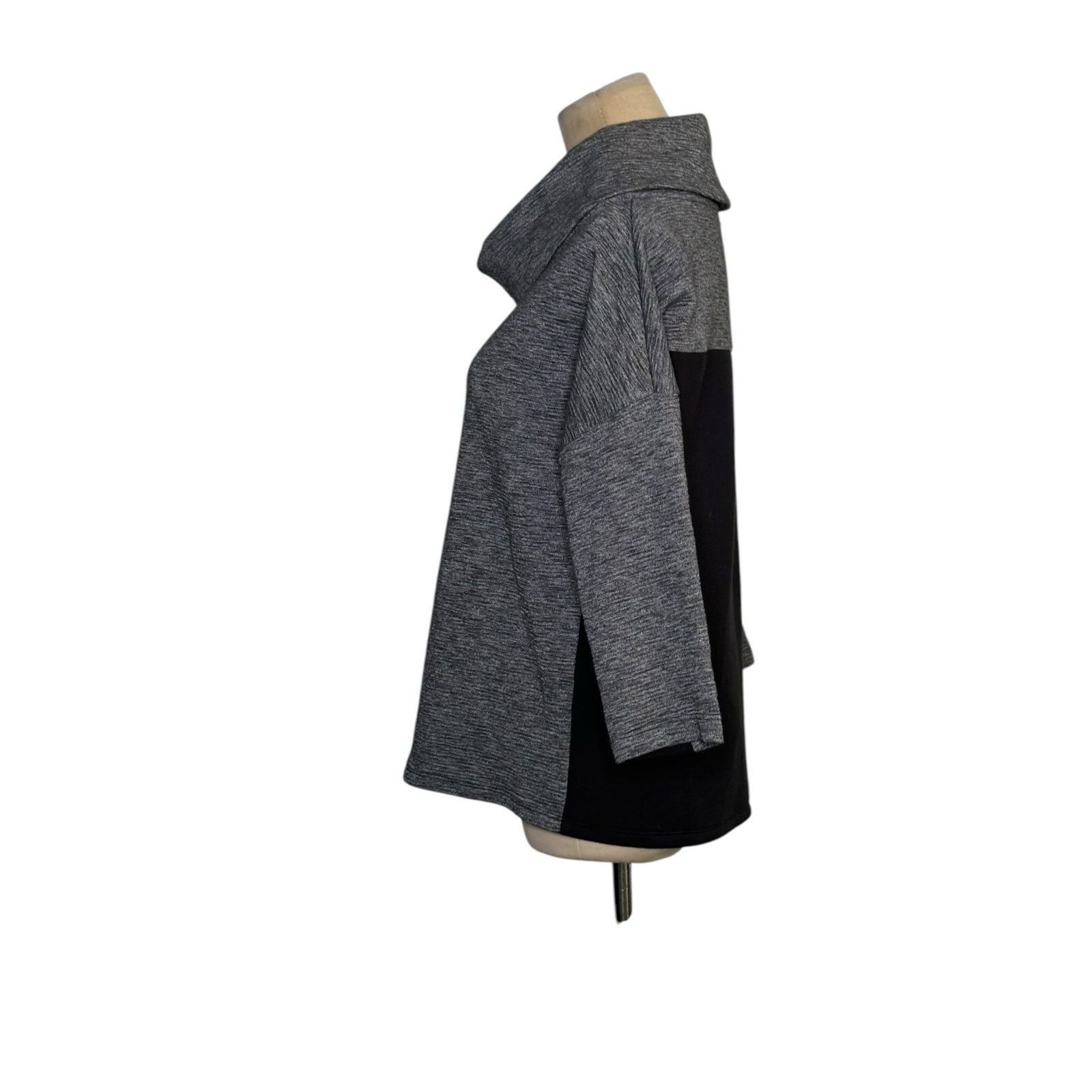 Armani Exchange Armani Exchange gray black cowl neck sweatshirt size Small Size S / US 4 / IT 40 - 8 Thumbnail