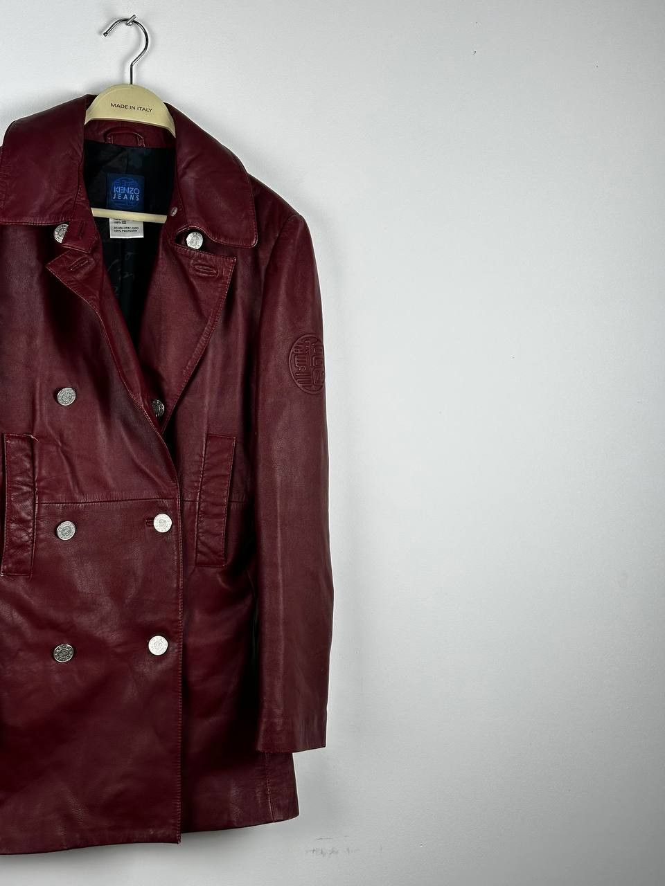 Japanese Brand × Kenzo × Vintage Vintage Kenzo HOMME Leather Japanese Trench Coat Size S / US 4 / IT 40 - 3 Thumbnail