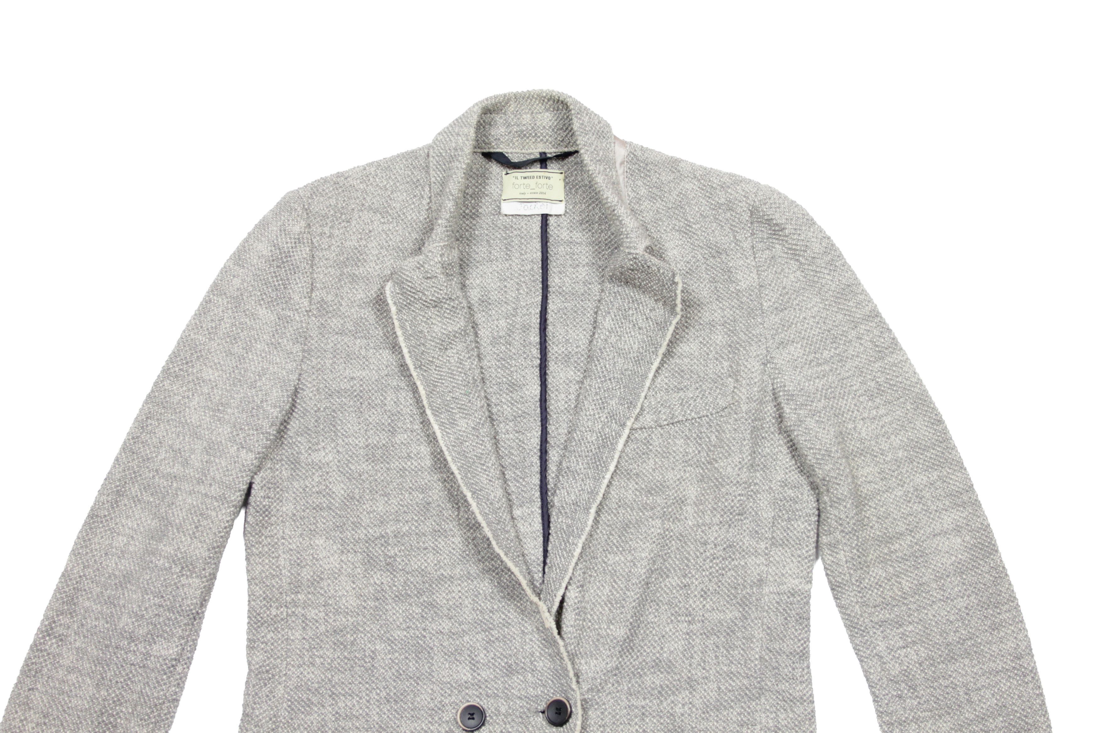 forte_forte "Il Tweed Estivo" Jacket Size M / US 6-8 / IT 42-44 - 3 Thumbnail