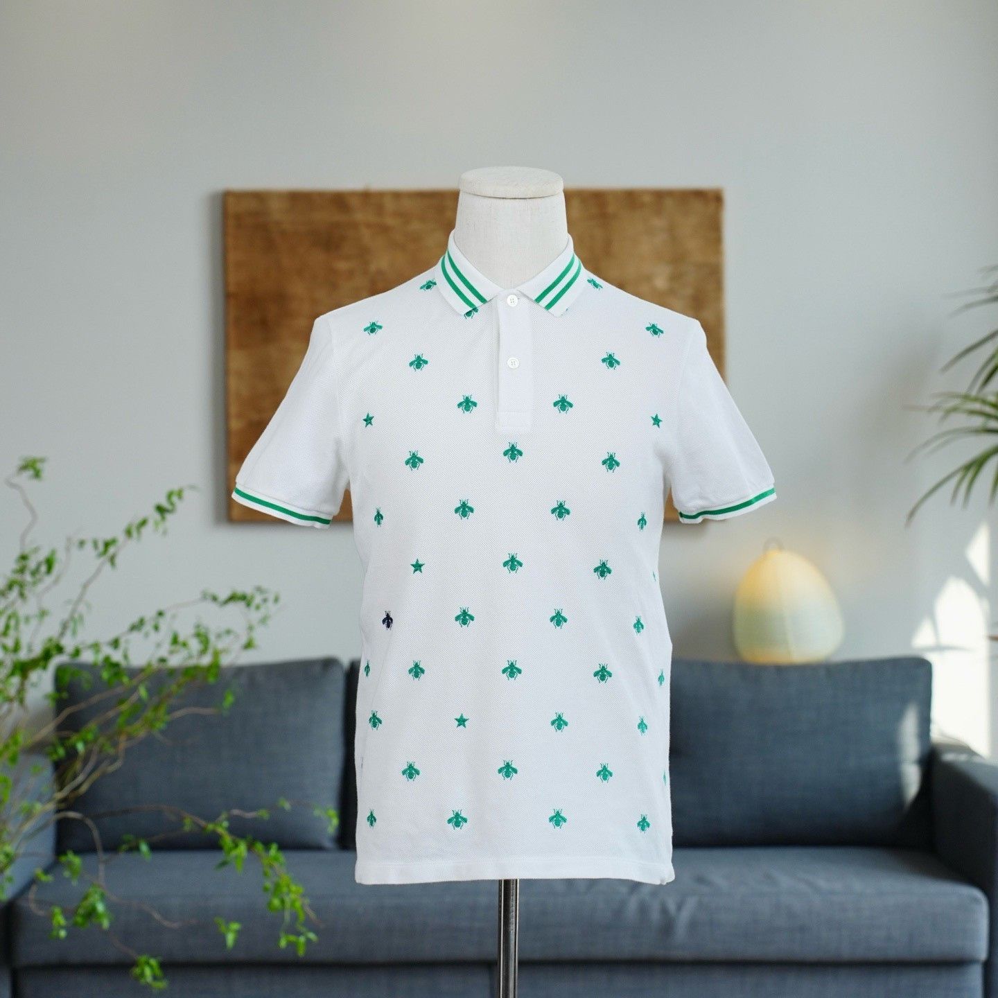 Gucci Gucci Embroidered White Polo l Men Size US L / EU 52-54 / 3 - 1 Thumbnail
