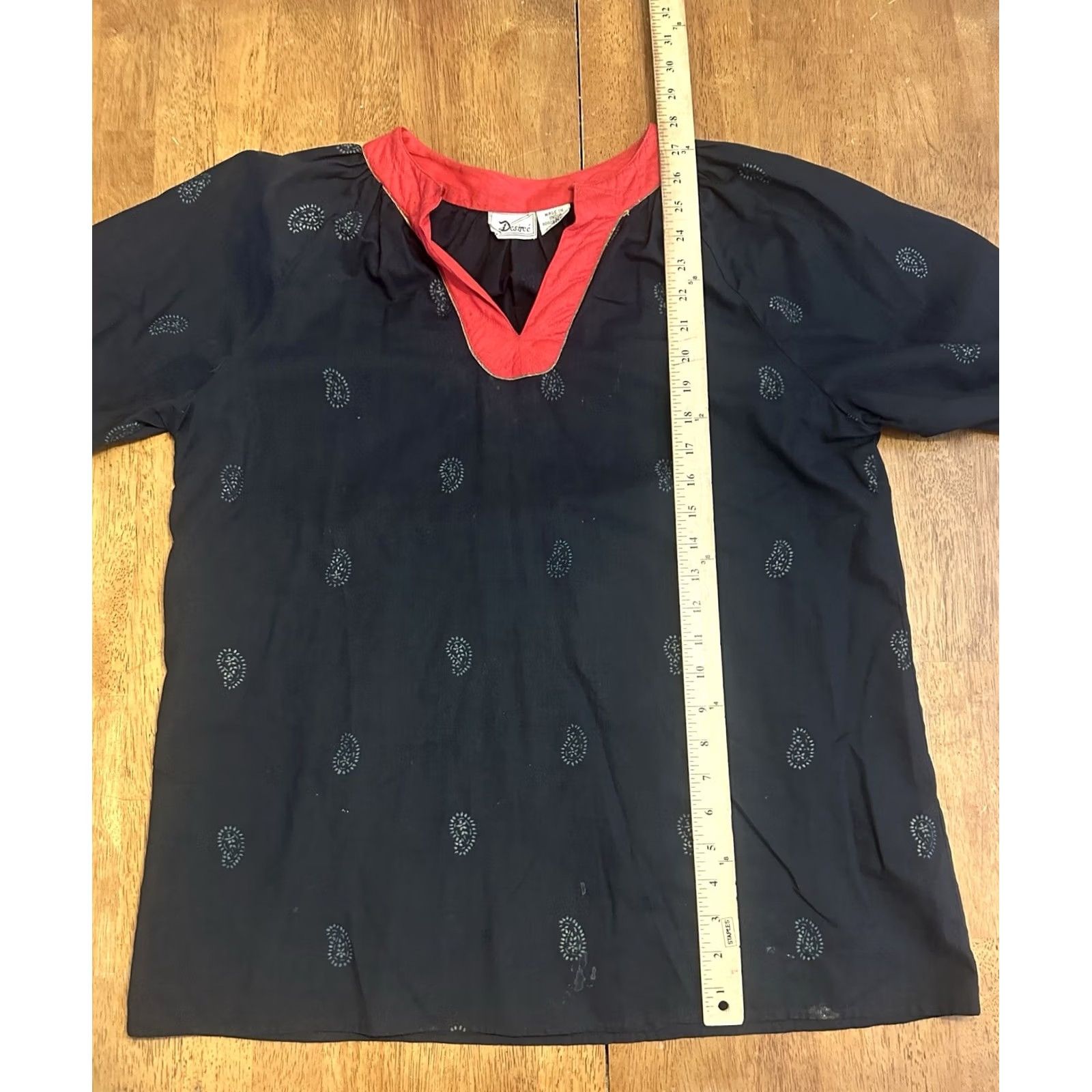 Vintage VINTAGE Desireé Blouse Top 38 Black India Polka Dot Lace Bow 80s Retro Womens Size XS / US 0-2 / IT 36-38 - 7 Thumbnail