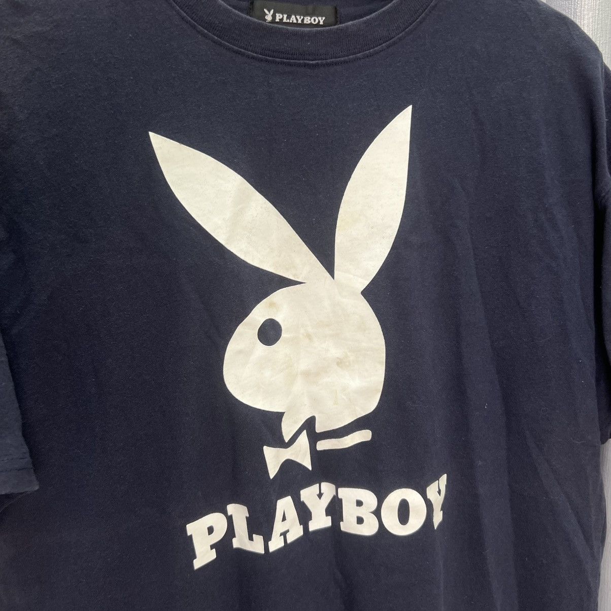 Playboy Faded Vintage Playboy Big Logo Tshirt Baggy Tee Size US L / EU 52-54 / 3 - 4 Thumbnail