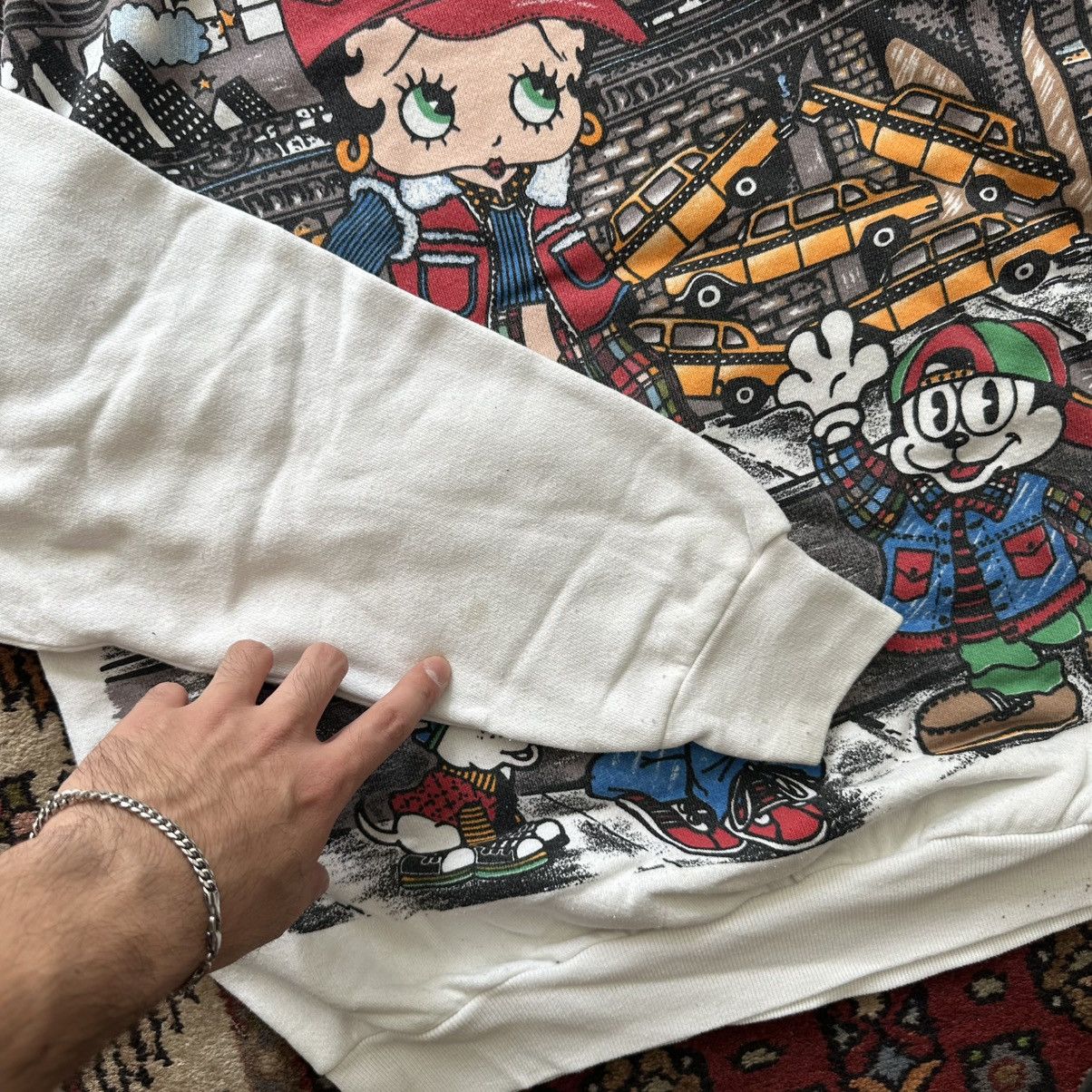 Vintage 1994 Betty Boop “Hey Girlfriend/Taxi!” AOP Crewneck Vintage Size US XL / EU 56 / 4 - 7 Thumbnail
