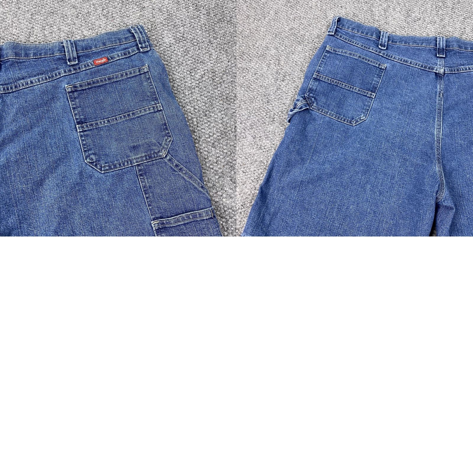 Wrangler Wrangler Cargo Shorts Mens 46 Blue Denim Relaxed Fit Workwear Casual Cotton Stretch Size US 30 / EU 46 - 8 Thumbnail