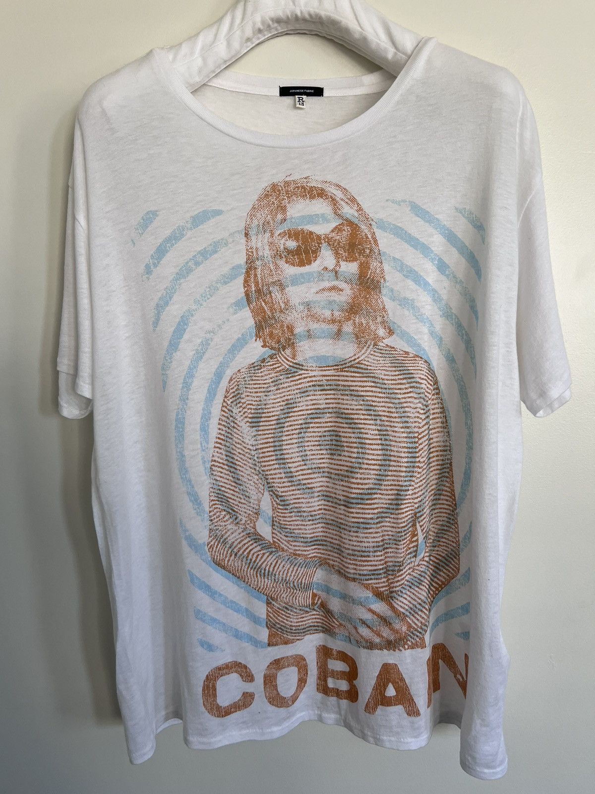 R13 Rare cotton/cashmere single-stitch Cobain tee, L (fits M/L) Size US L / EU 52-54 / 3 - 1 Thumbnail