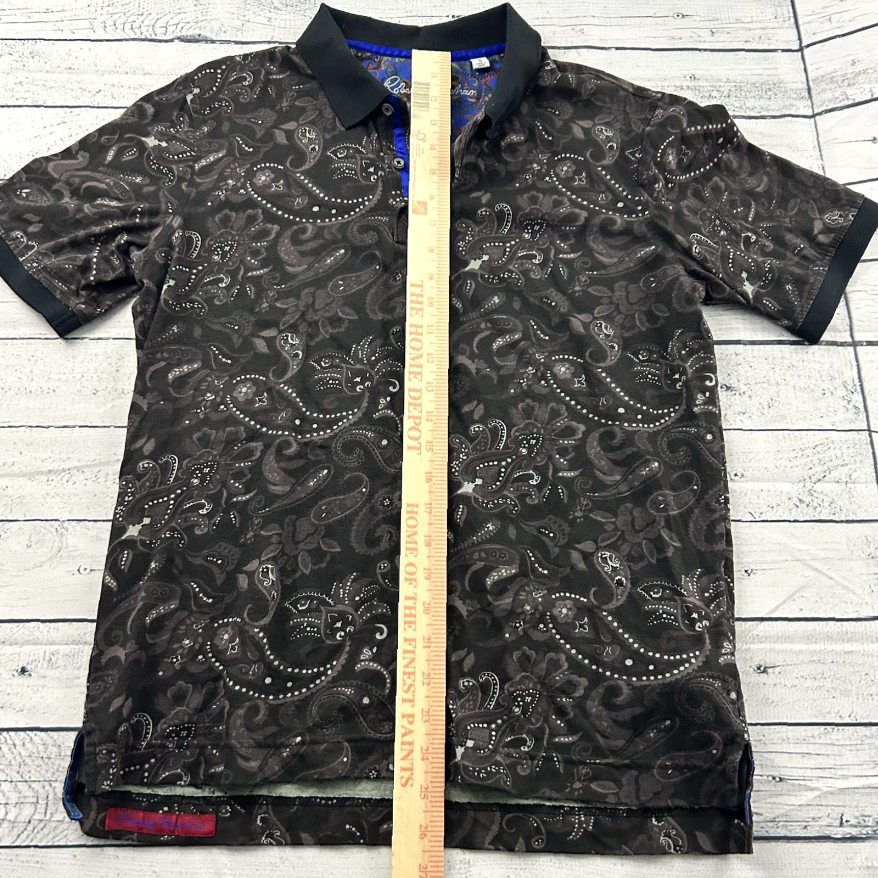 Robert Graham Robert Graham Classic Fit Short Sleeve Paisley Polo Shirt Men's Small Black Size US S / EU 44-46 / 1 - 3 Thumbnail