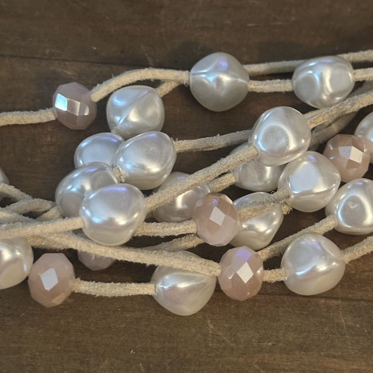 Other Multi suede cord station cluster bead necklace Size ONE SIZE - 3 Thumbnail