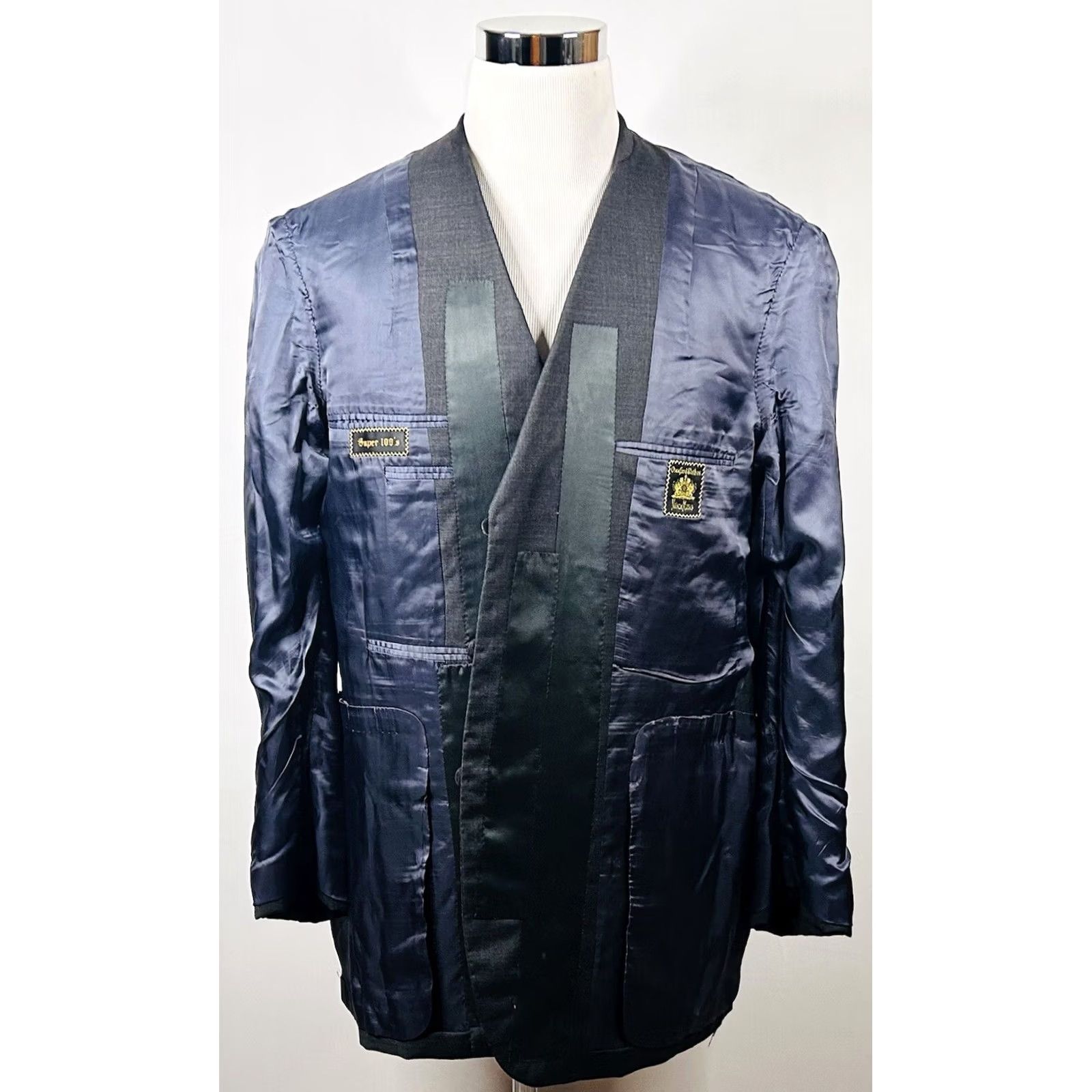 Vintage Oxxford Sport Coat 46L Gray 100% Wool Three-Button USA Made Mens Regular Jacket Coat Size US XS / EU 42 / 0 - 7 Thumbnail