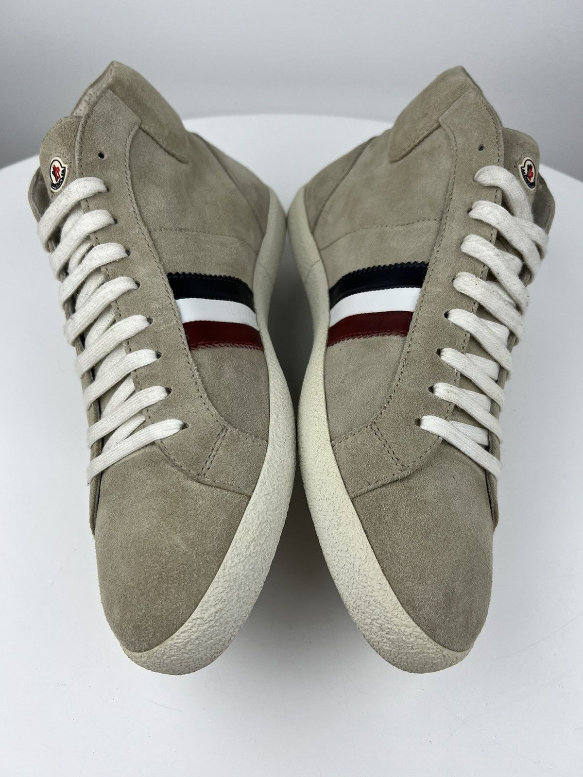 Moncler MONCLER Sneakers Suede Hi Top Shoes Patch Logo RWB Stripe Size US 10 / EU 43 - 10 Thumbnail