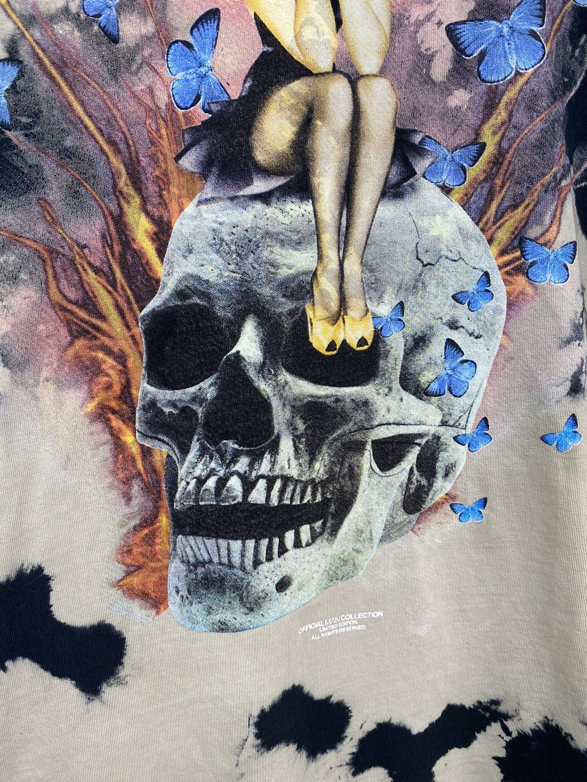 Vintage 💀 Vintage Skull Sexy Girl Fire Japan Style T-Shirt Rare Hype Size US XL / EU 56 / 4 - 6 Thumbnail