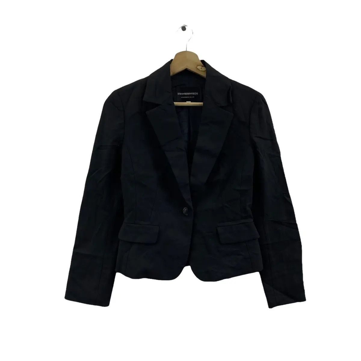 Japanese Brand Vtg STRAWBERRY FIELDS JAPAN Designer 1 Button Blazer Size S / US 4 / IT 40 - 1 Thumbnail