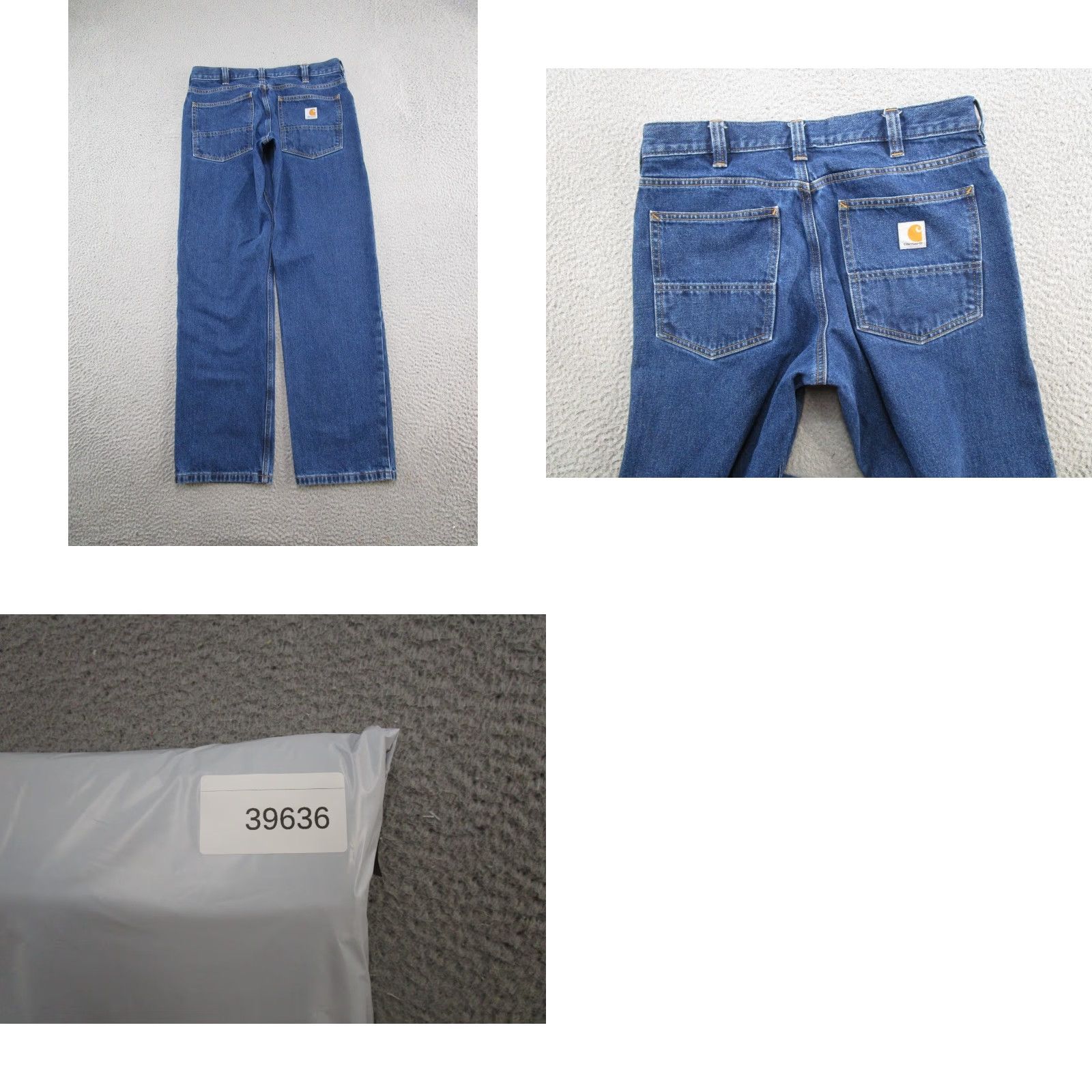 Carhartt Carhartt Relaxed Fit Jeans Mens 32x32 Denim 5-Pocket Blue Straight Workwear BD4943-M Size US 32 / EU 48 - 9 Thumbnail