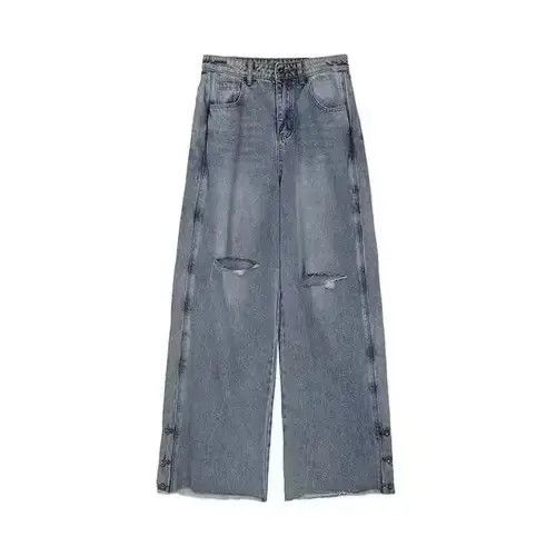 Japanese Brand × Jean Blue Ankle Ripped Baggy Denim Jeans Size US 30 / EU 46 - 3 Thumbnail