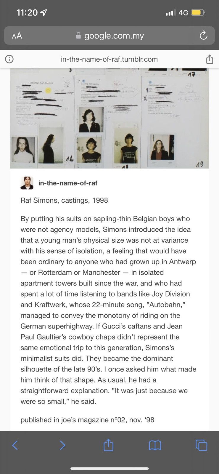 Raf Simons Rare 1998-1999 Raf Simons Casting Print Raglan Tee Size US S / EU 44-46 / 1 - 22 Thumbnail