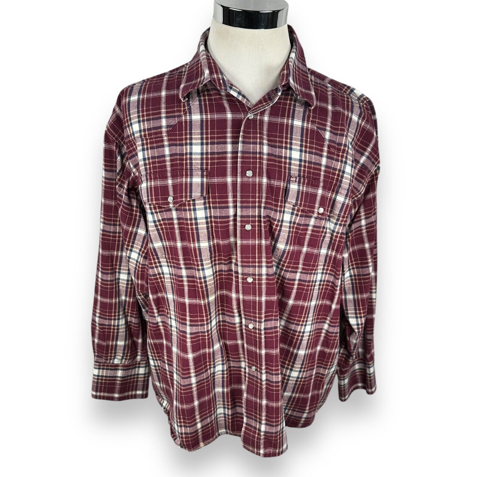 Wrangler Vintage Wrangler Western Shirt Mens 2XL XXL Red White Plaid Size US XXL / EU 58 / 5 - 1 Thumbnail