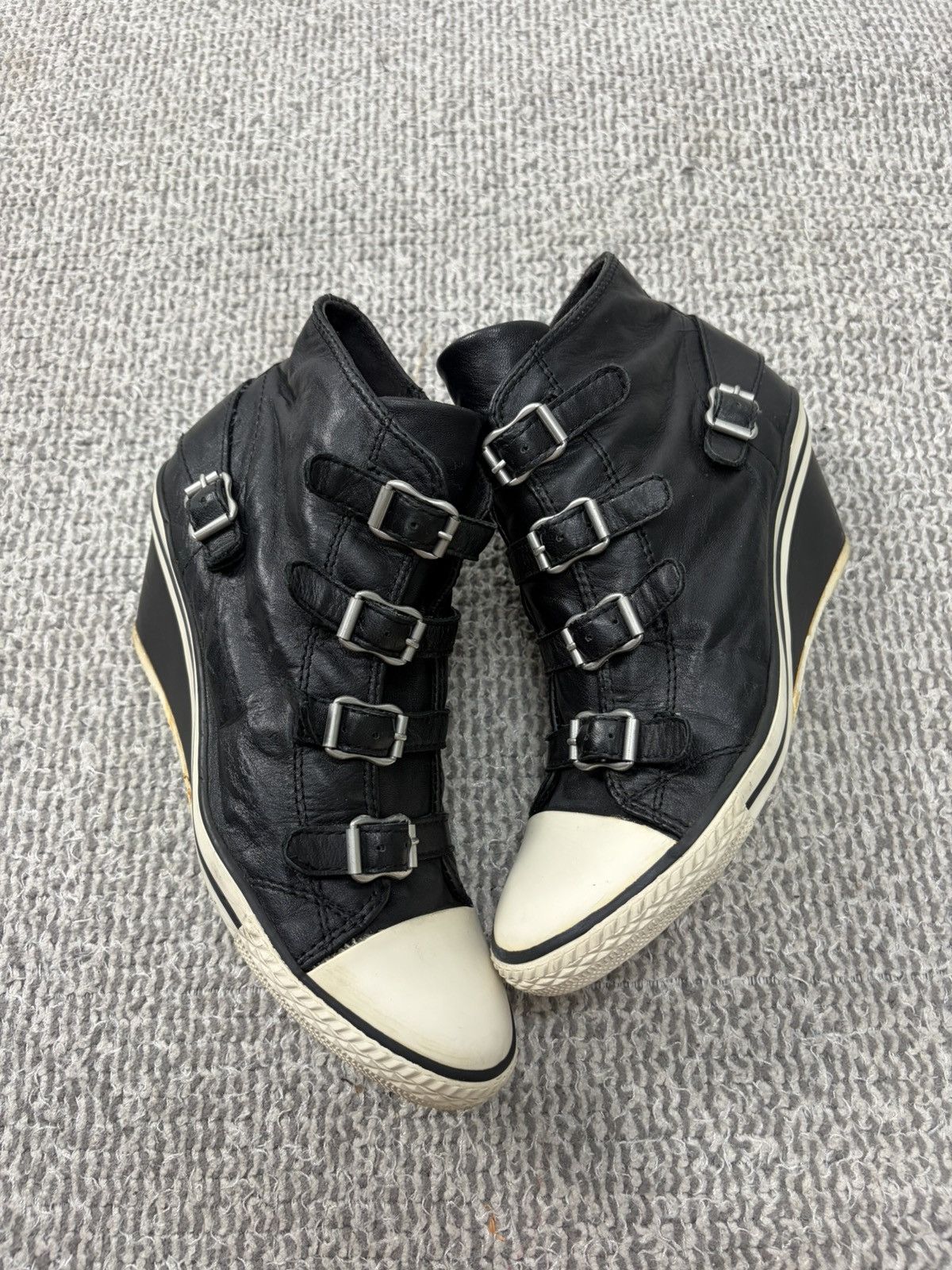 ASH Ash Wedge Genial Buckled Leather Size 39 Size US 9 / IT 39 - 4 Thumbnail