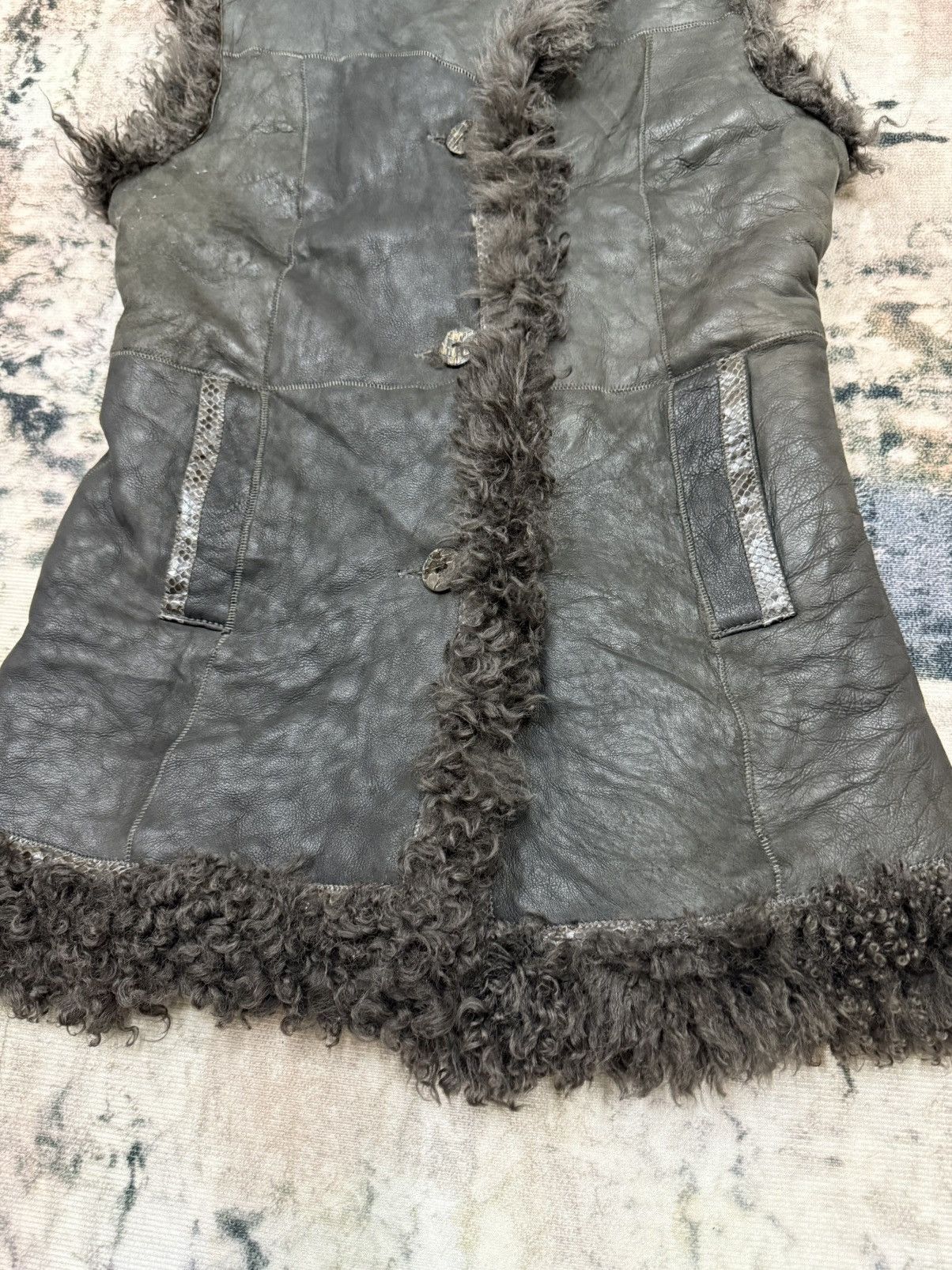 Robert Comstock Vintage Robert Comstock Fur Suede Leather Jacket Vests Size US S / EU 44-46 / 1 - 4 Thumbnail