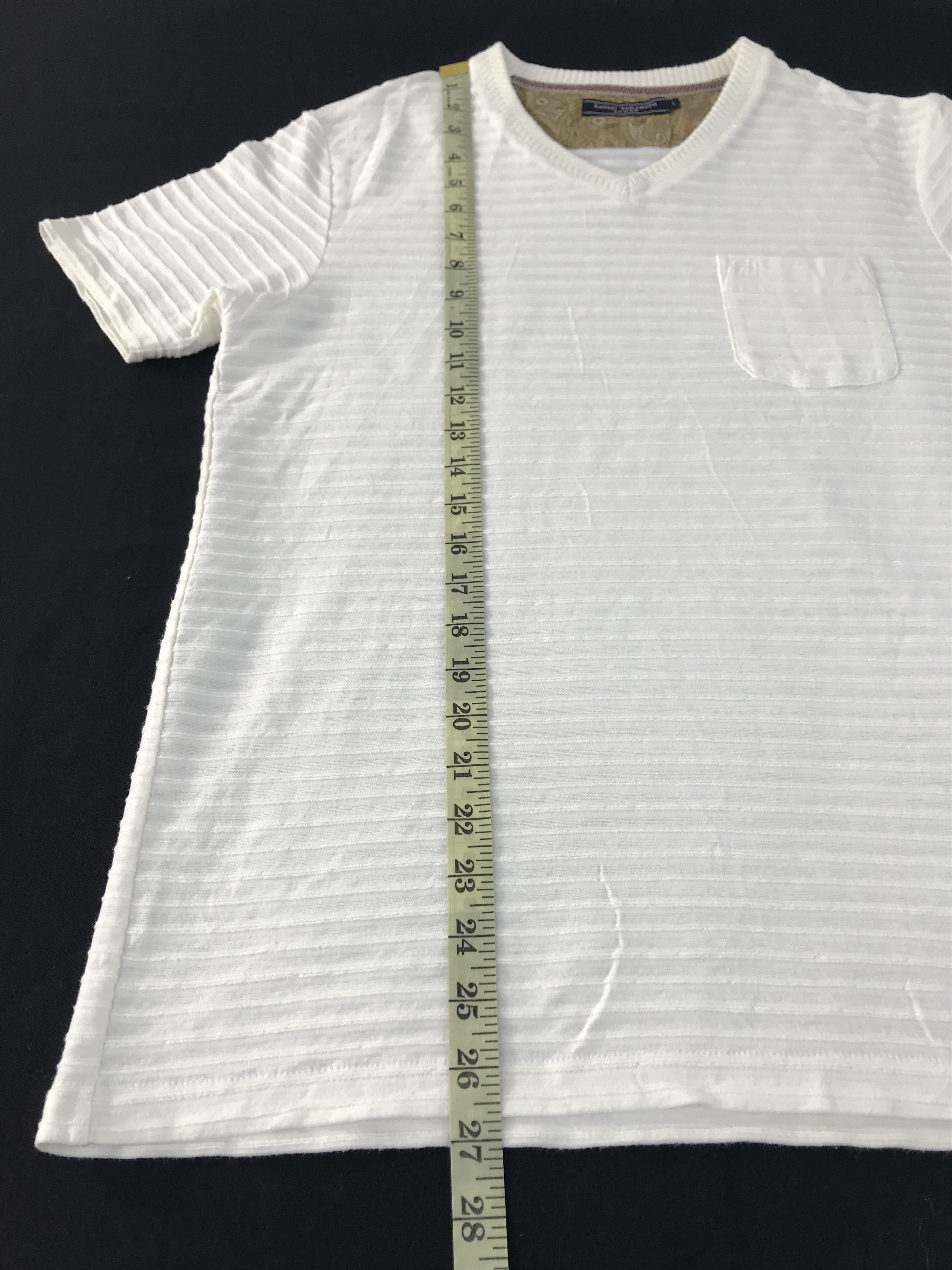 Japanese Brand Kansai Yamamoto Homme V Neck Single Pocket Tee Size US M / EU 48-50 / 2 - 9 Thumbnail