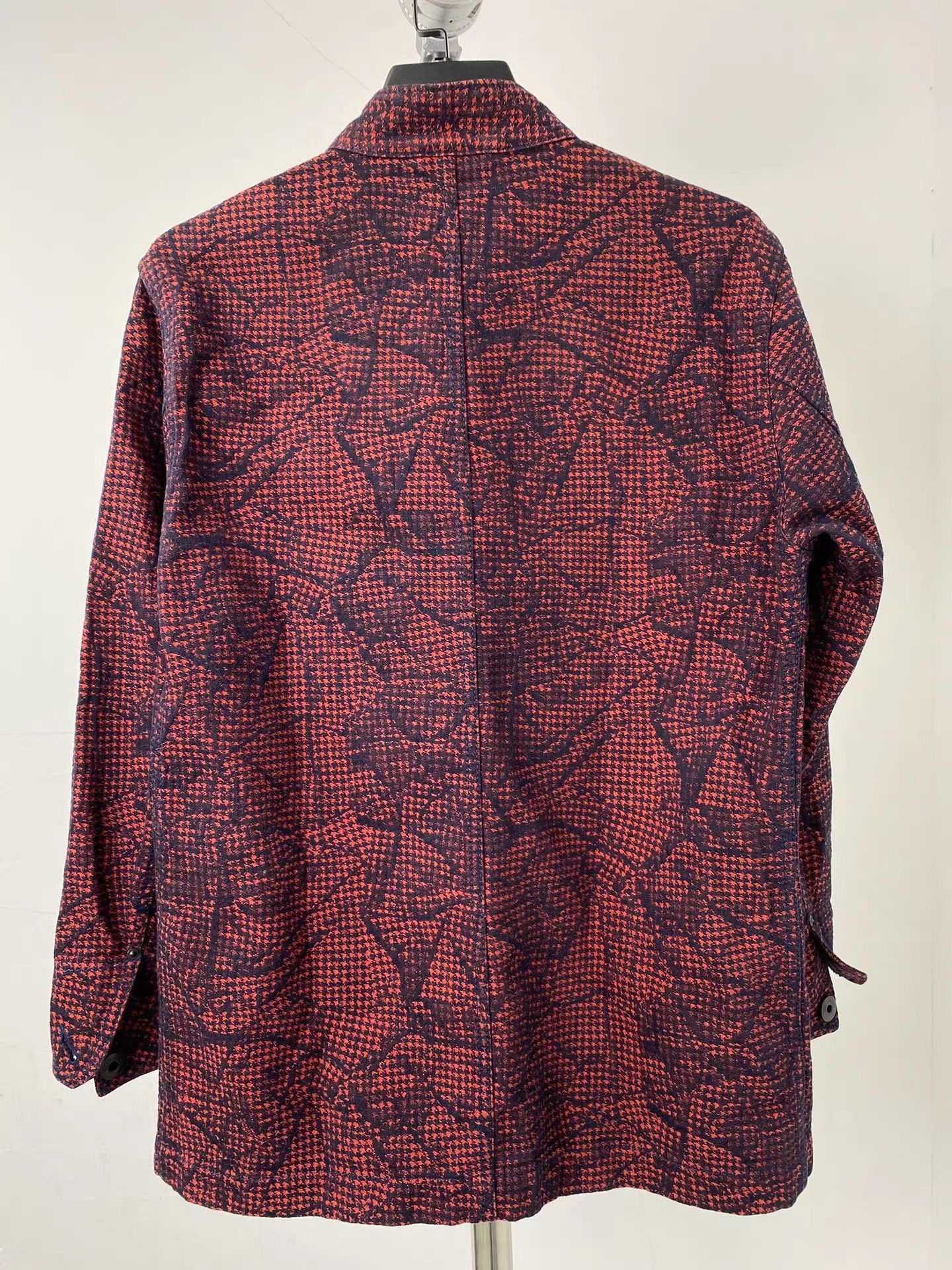 Issey Miyake Issey Miyake Reddish Brown Stripe Stand Collar Jacket K20 Size US M / EU 48-50 / 2 - 6 Thumbnail