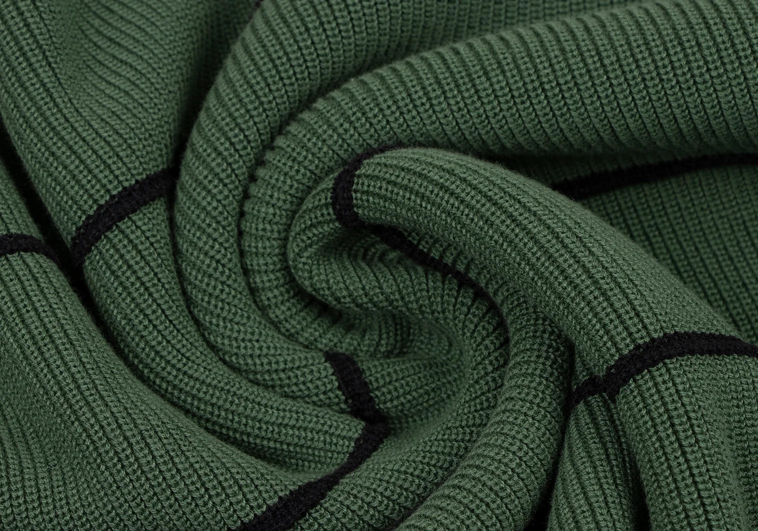 Issey Miyake Shoulder Button Striped Knit Sweater Green Black F Size US M / EU 48-50 / 2 - 11 Thumbnail