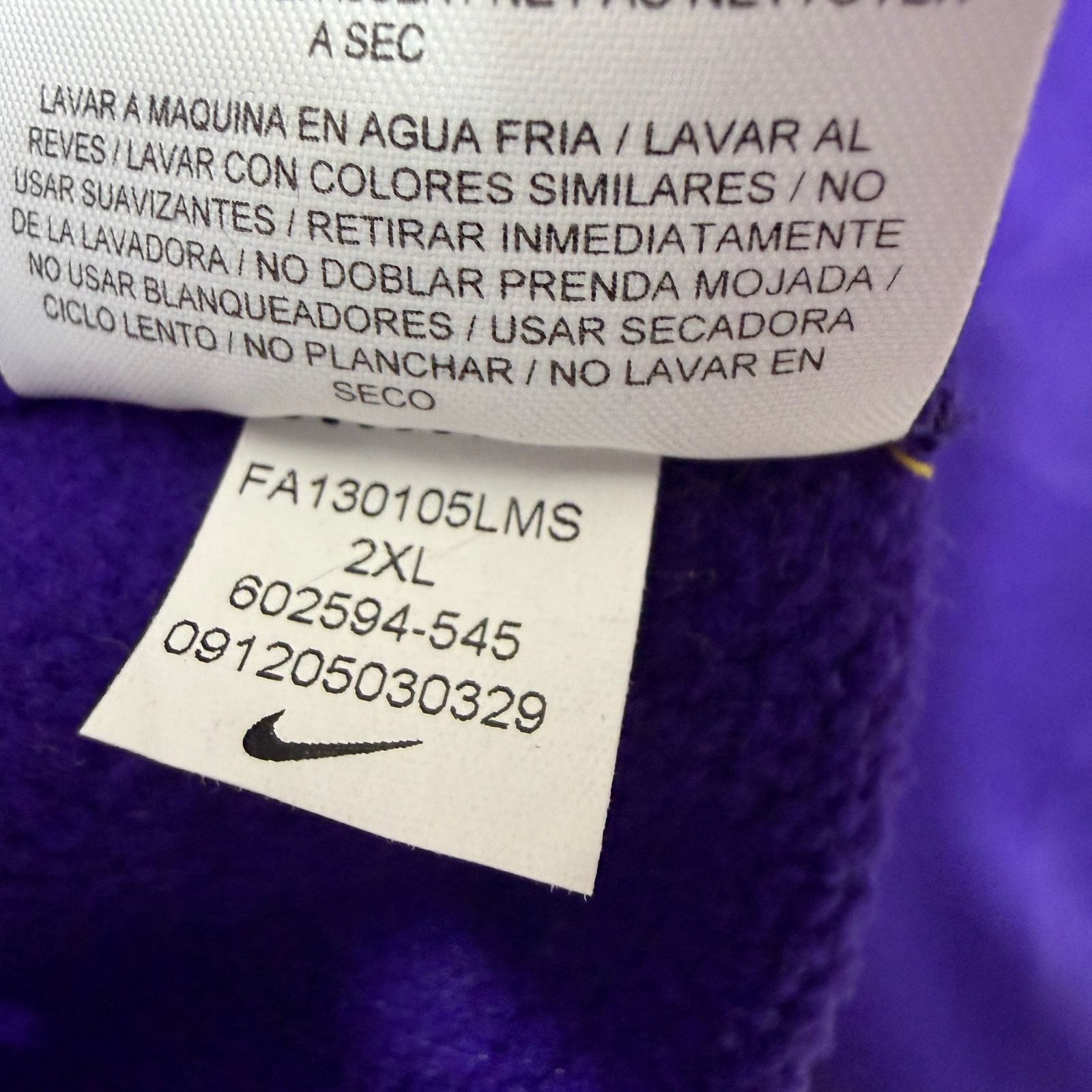 Nike Nike Minnesota Vikings Full Zip Hoodie 2XL Purple Yellow Size US XXL / EU 58 / 5 - 7 Thumbnail
