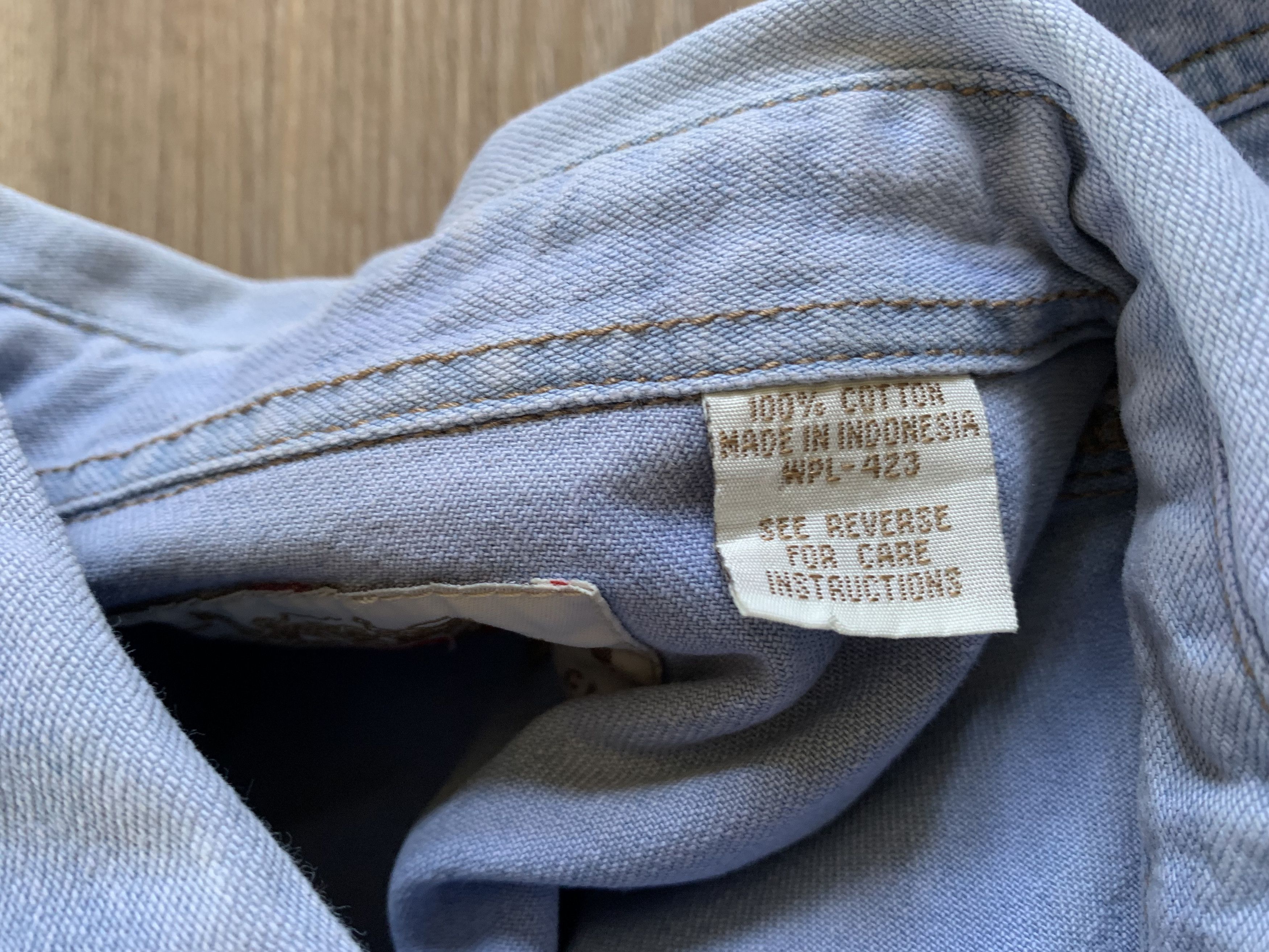 Levi's × Levi's Vintage Clothing × Vintage Levi's Red Tab Authentic Vintage Denim Button Up Shirt Size US XL / EU 56 / 4 - 8 Thumbnail