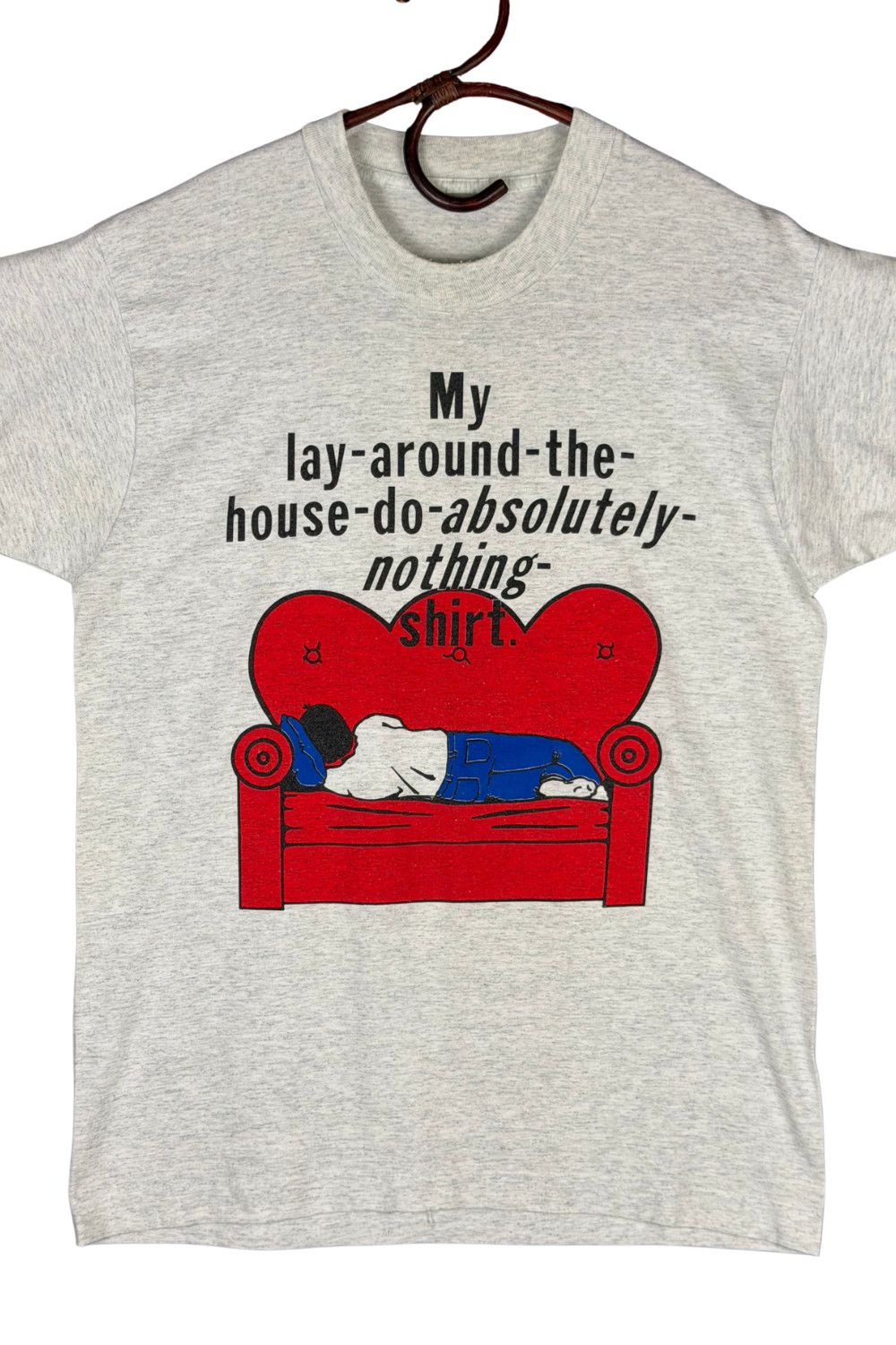 Vintage Vintage 90s Lazy Couch Graphic T-Shirt Irony Tee Size US M / EU 48-50 / 2 - 3 Thumbnail
