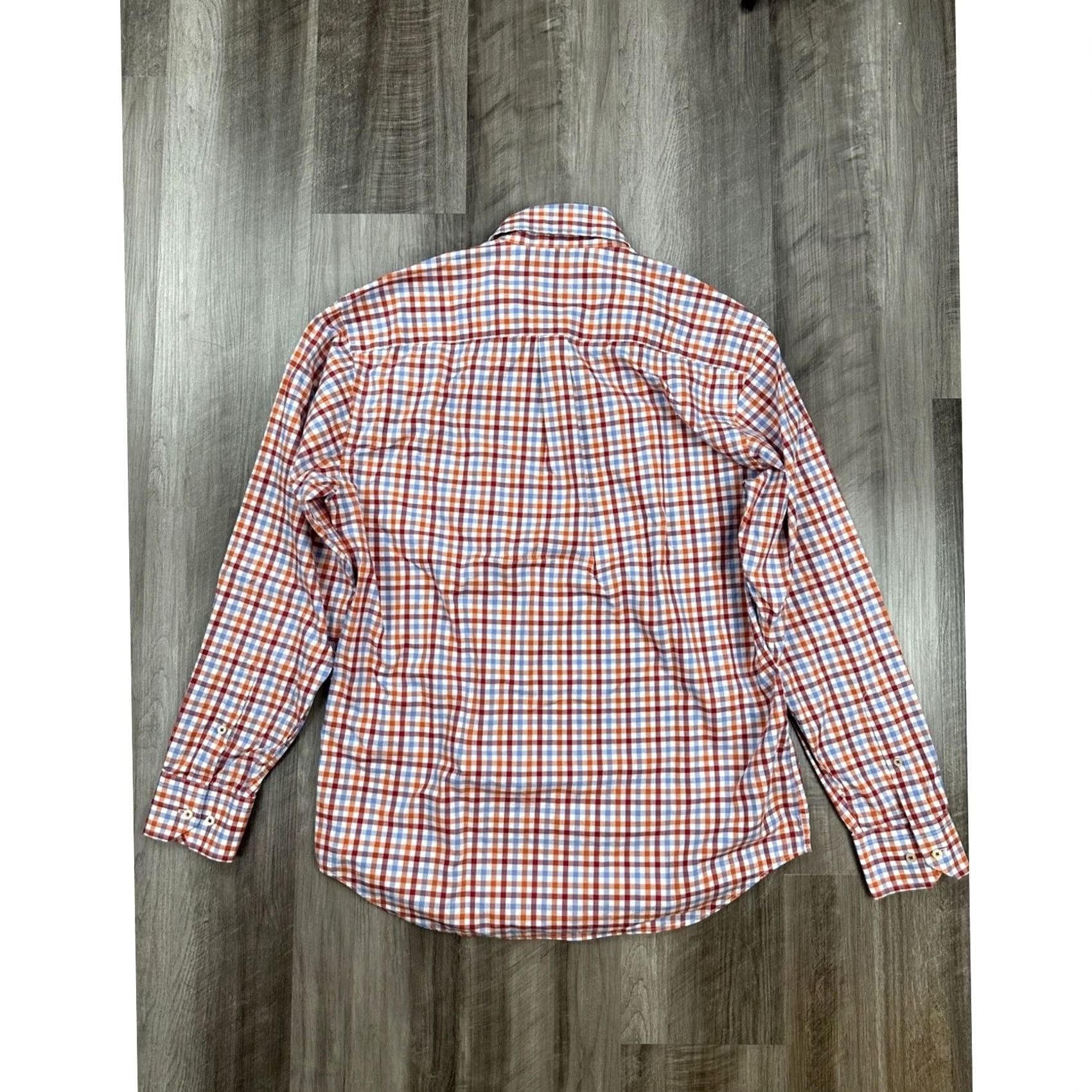 Robert Talbott Robert Talbott Caramel Checkered Long Sleeve Button Down - Medium Shirts Mens Red Size US M / EU 48-50 / 2 - 3 Thumbnail