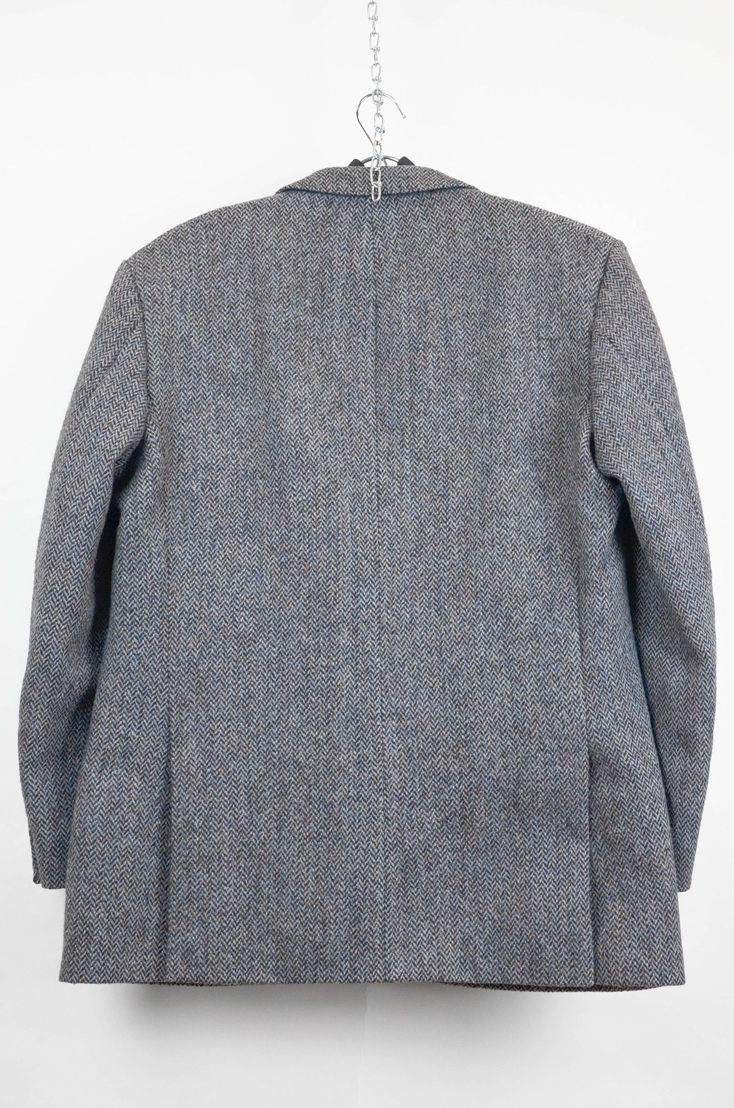 Harris Tweed Harris Tweed Herringbone Wool Blazer Grey Blue - Size 42R Size 42R - 2 Thumbnail