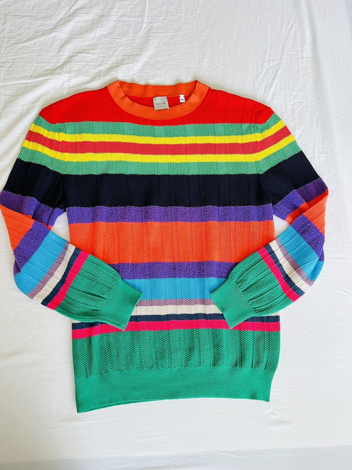 Pull Paul Smith En Laine Alpaga - Torsades, Col Rond, Manches Longues, Neuf Avec étiquette
