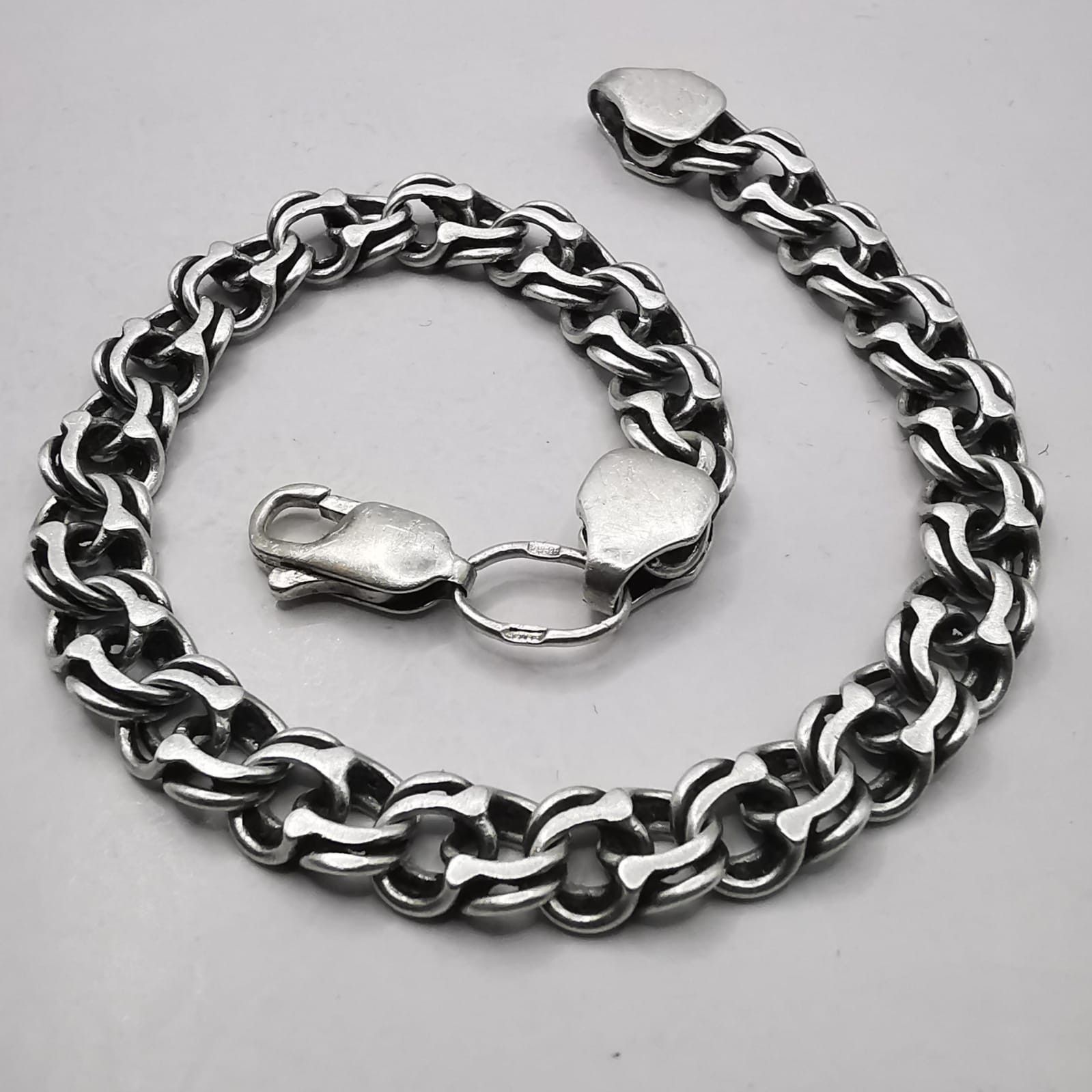 Vintage Bracelet Jewelry925 Sterling SilverHandmade 1309g