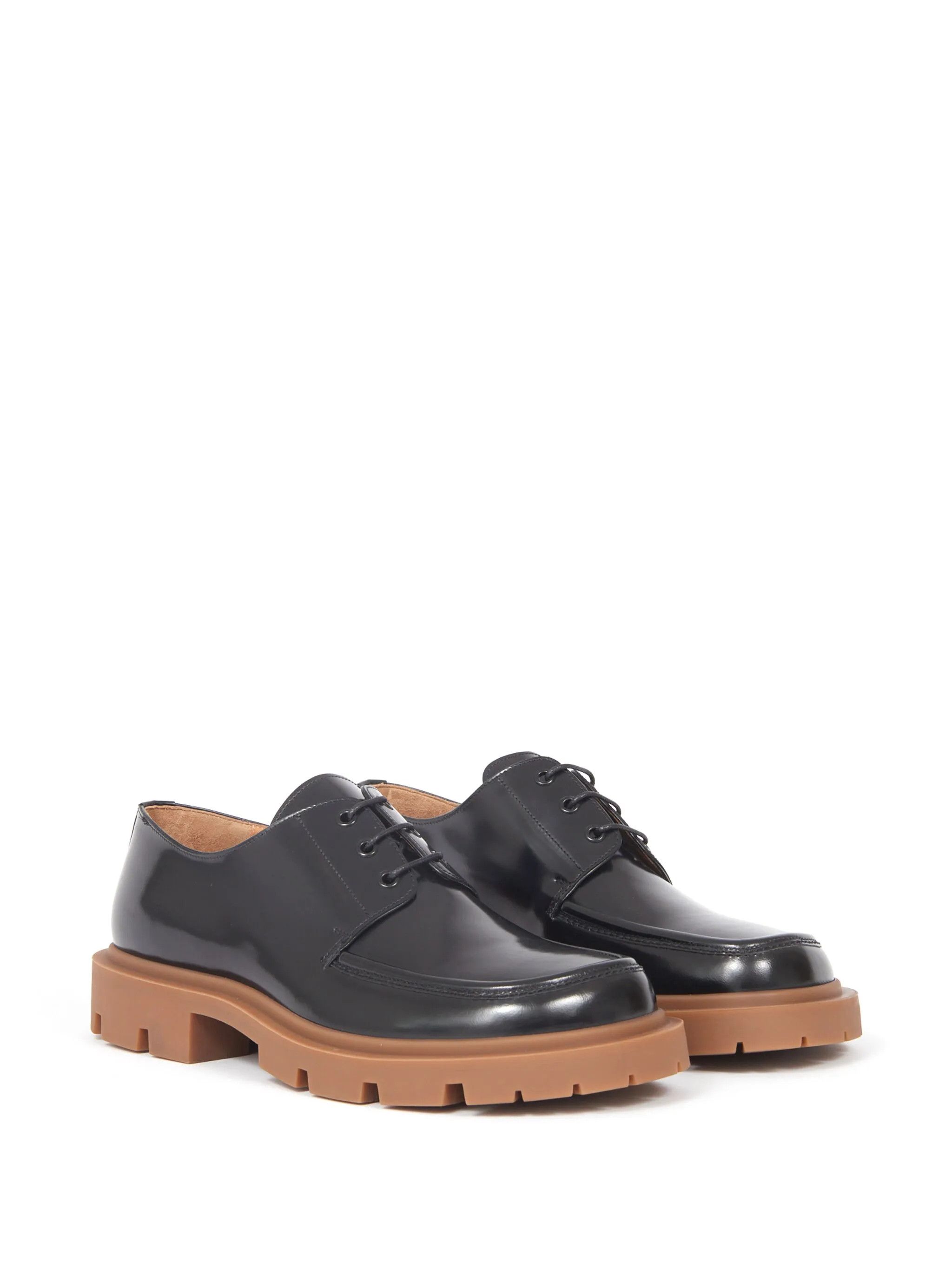 Maison Margiela o1w1db10625 Ivy Derby Shoes in Black/Honey Size US 11 / EU 44 - 2 Thumbnail