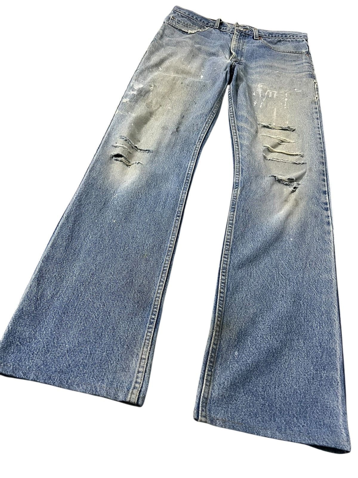 Levi's Flare jean Vintage Levi’s 517 Distress Painted Faded Jean Size US 32 / EU 48 - 1 Thumbnail