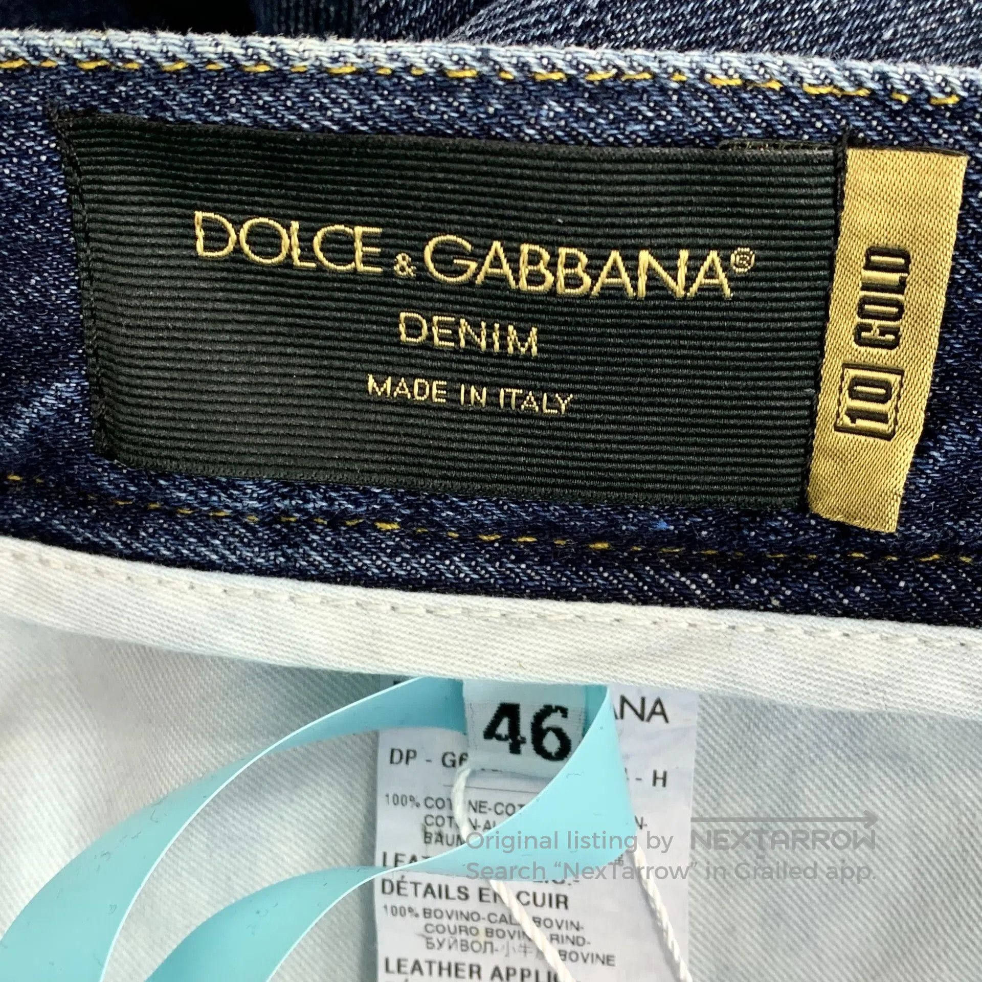 Dolce & Gabbana Dolce Gabbana Dark blue water-washed destroyed design cott Size US 30 / EU 46 - 8 Thumbnail
