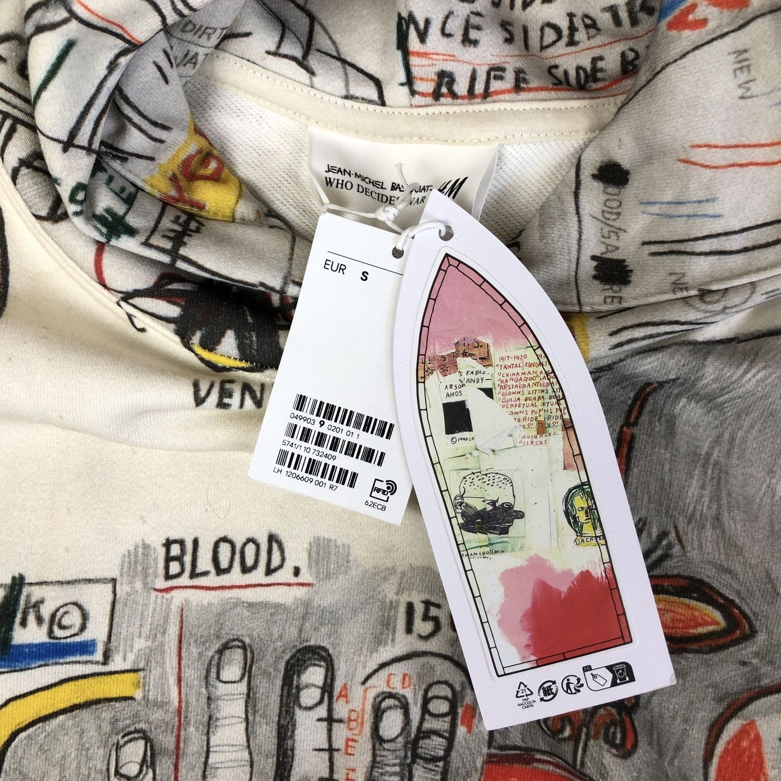Ev Bravado × H&M × Who Decides War Who Decides War x Basquiat x Ev Bravado Graffiti Hoodie Size US S / EU 44-46 / 1 - 6 Thumbnail