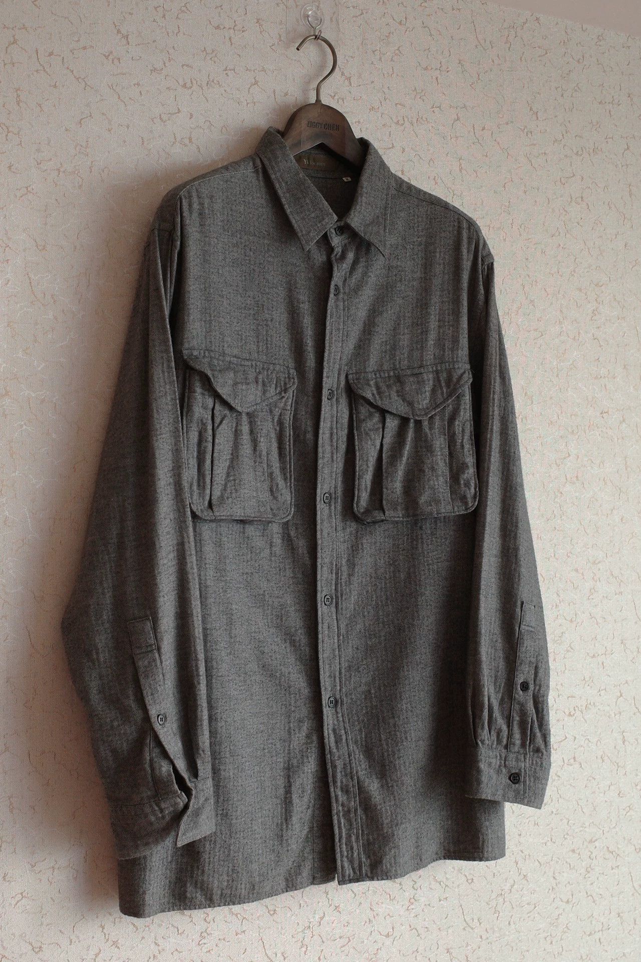 Y's Y's 90s Cotton Herringbone Shirt Jacket Men Size US M / EU 48-50 / 2 - 2 Thumbnail