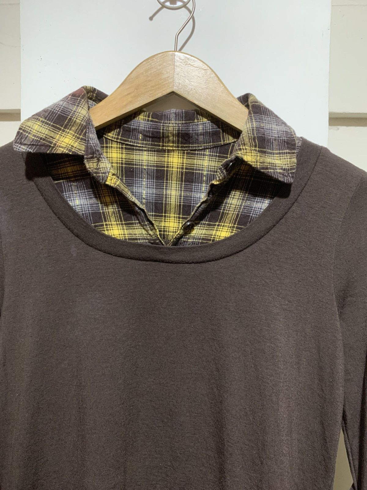 Japanese Brand Japanese Double Layer Flannel Grunge Punk Style Tee Shirt Size US L / EU 52-54 / 3 - 5 Thumbnail