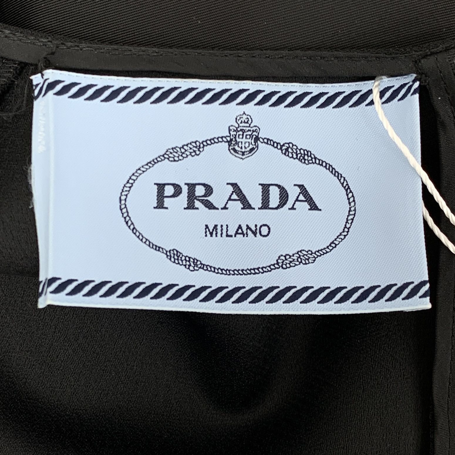 Prada Prada Triangle Logo Knit Dress Black (38S) Size S / US 4 / IT 40 - 6 Thumbnail